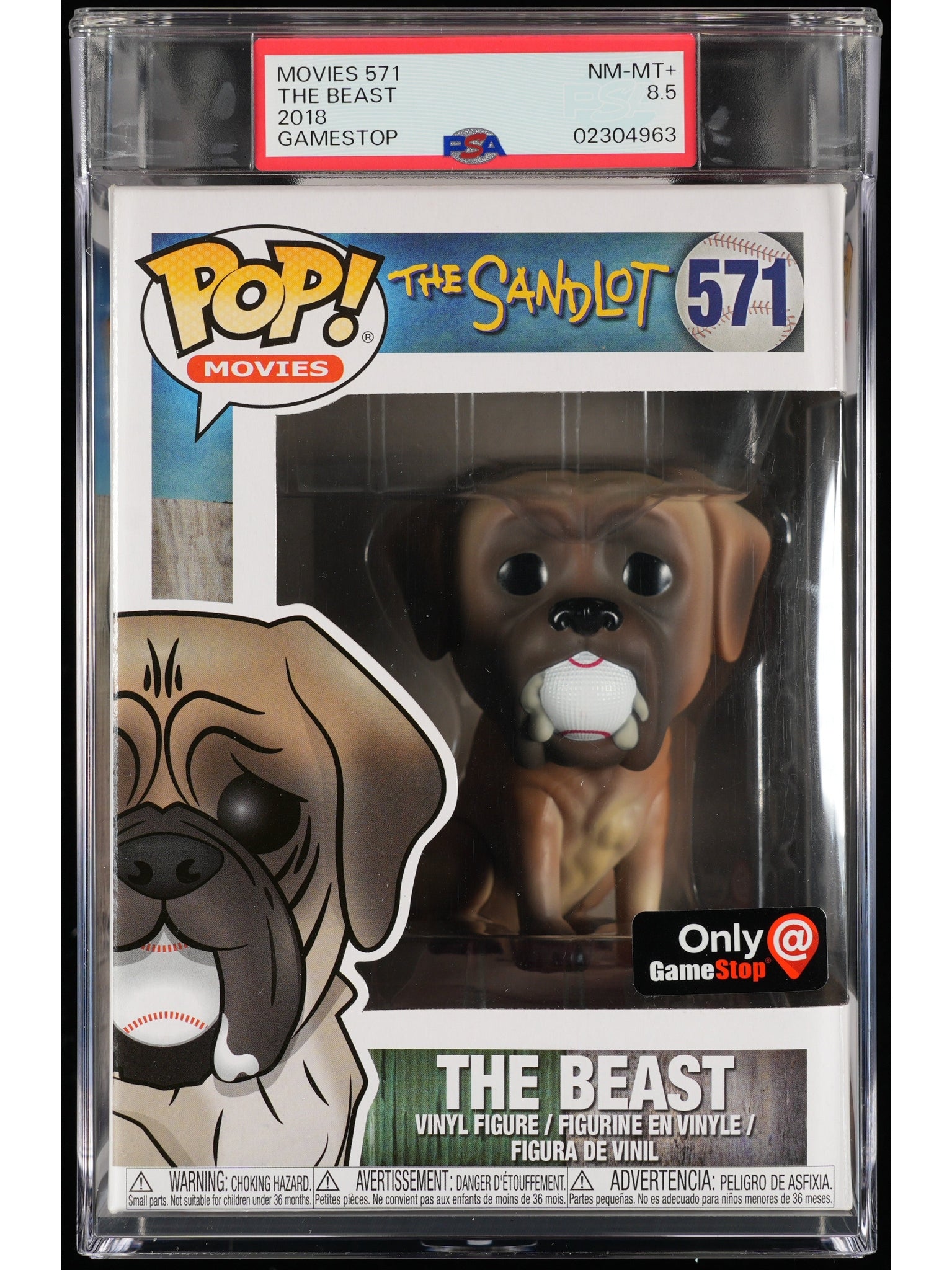 Funko Pop! The Sandlot: The Beast PSA Graded Vinyl Figure #571 Cert #02304963