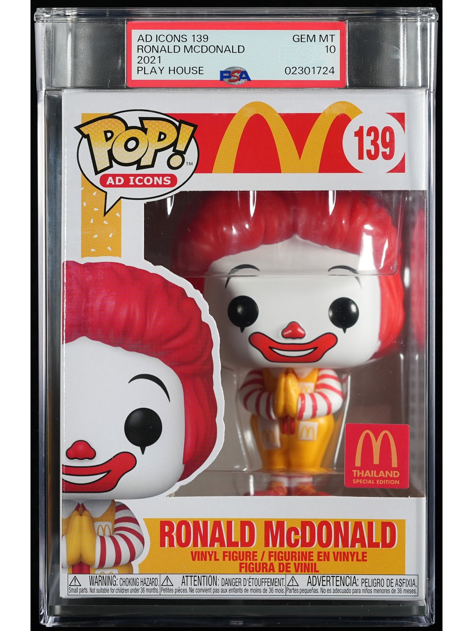 Funko Pop! McDonald's: Ronald McDonald PSA Graded Vinyl Figure #139 Cert #02301724