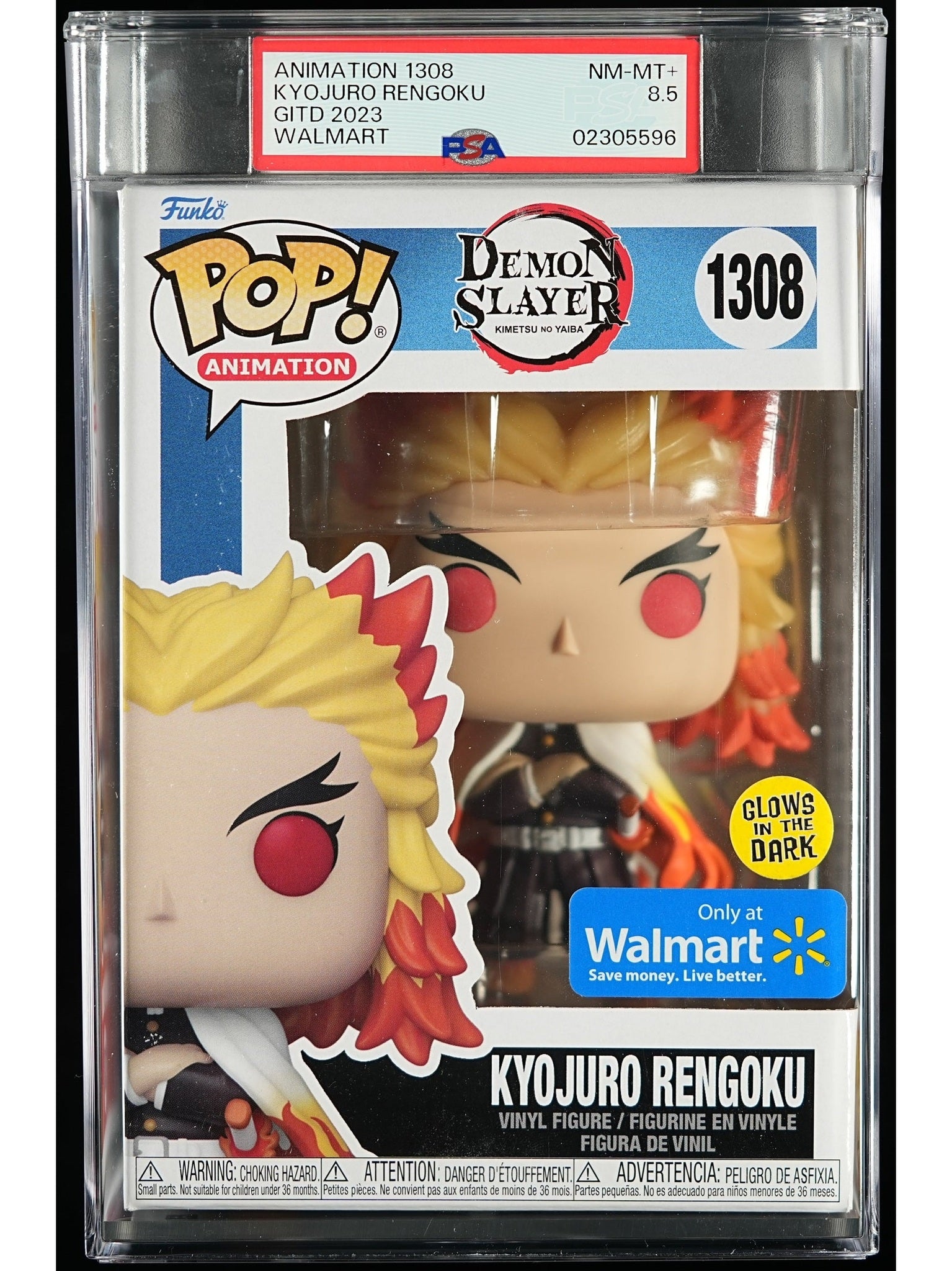 Funko Pop! Demon Slayer: Kyojuro Rengoku PSA Graded Vinyl Figure #1308 Cert #02305596