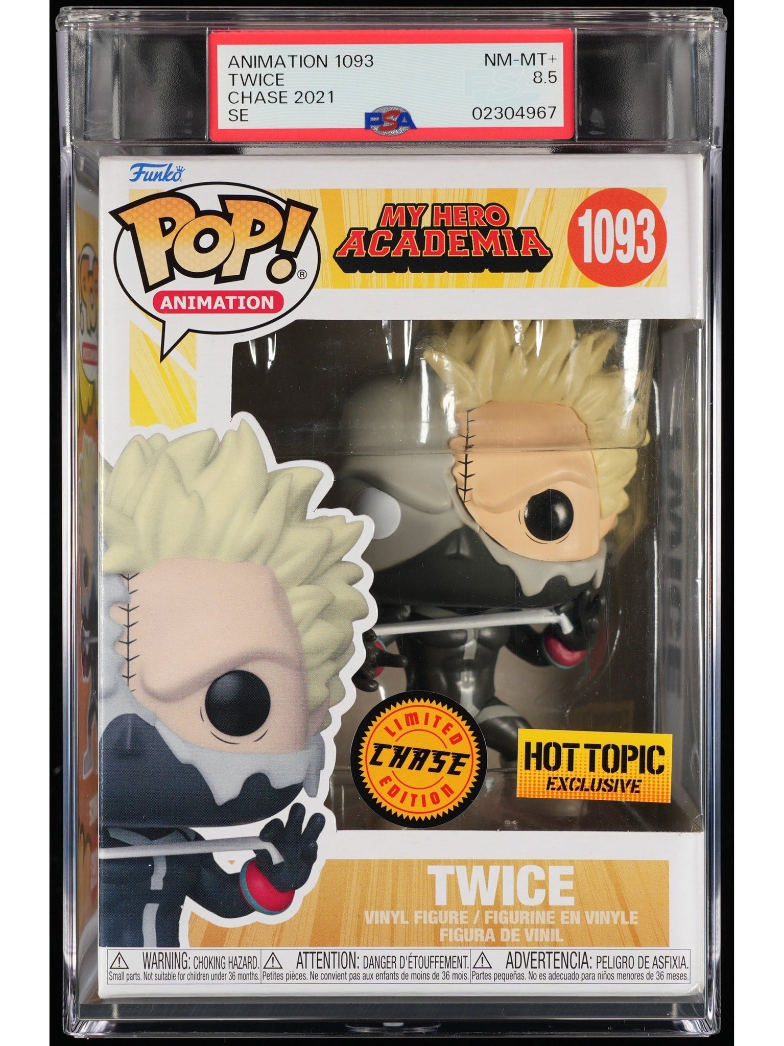 Funko Pop! My Hero Academia: Twice PSA Graded Vinyl Figure #1093 Cert #02304967