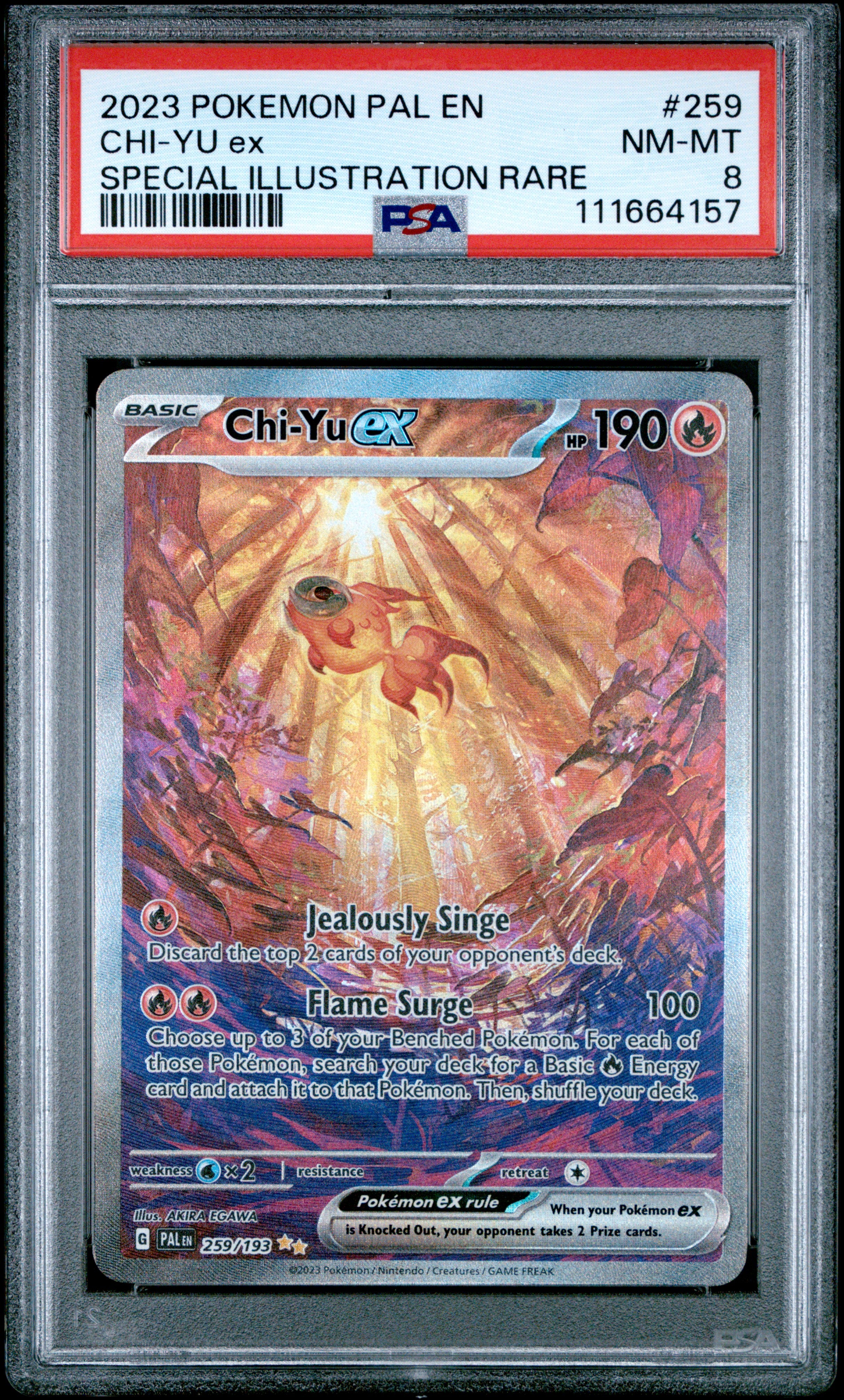 Pokemon Pal En Paldea Evolved Special Illustration Rare Chi Yu Ex PSA 10 GEM MINT Cert #111664157