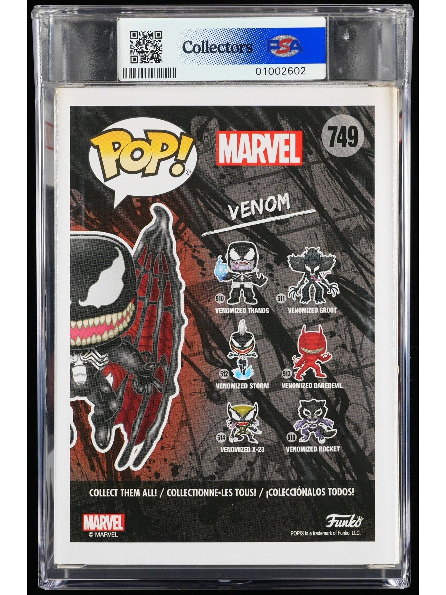 Funko Pop! Venom: Venom PSA Graded Vinyl Figure #749