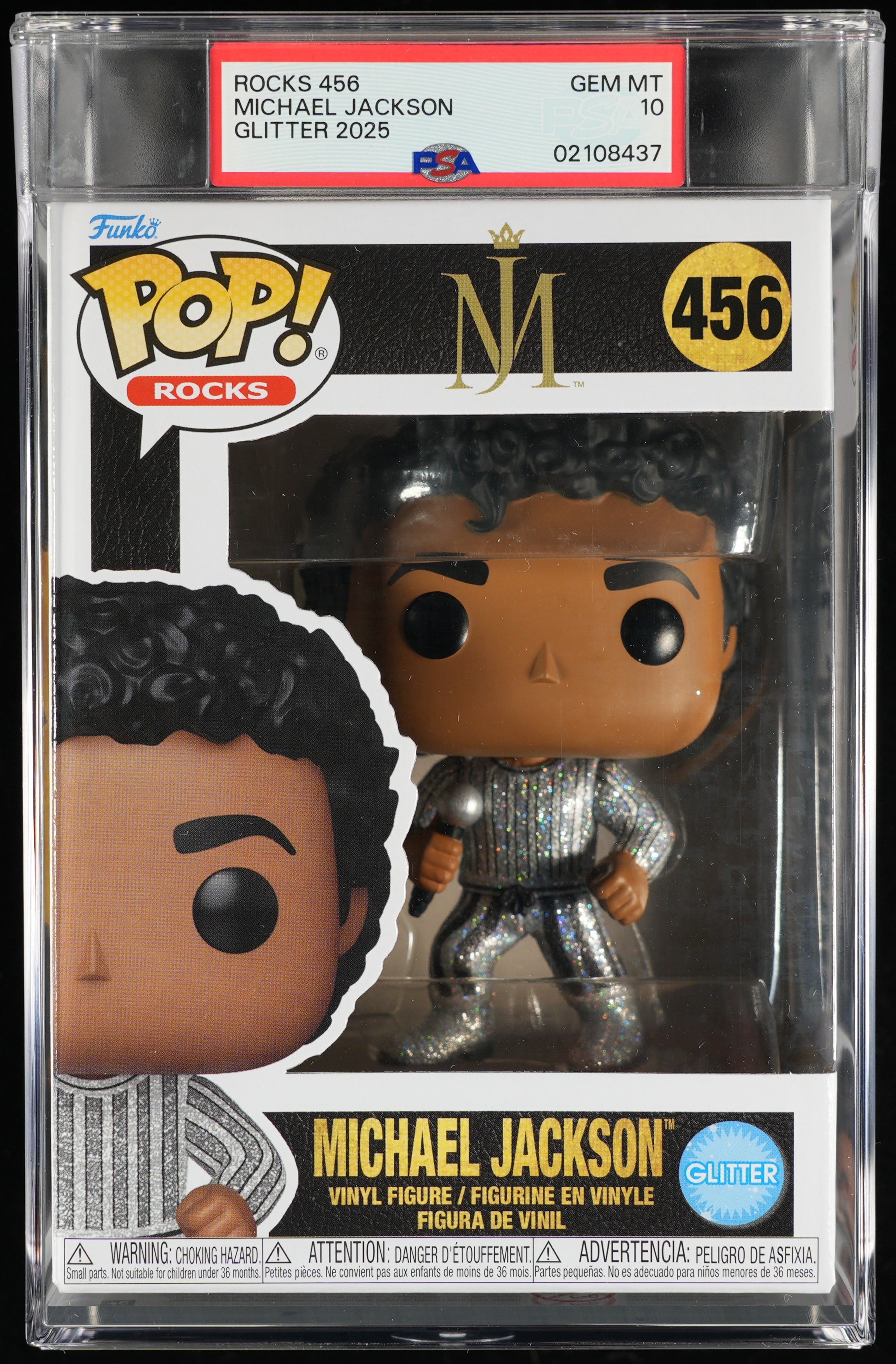 Funko Pop! PSA Graded Michael Jackson: Michael Jackson PSA Graded 10 GEM MINT Vinyl Figure #456