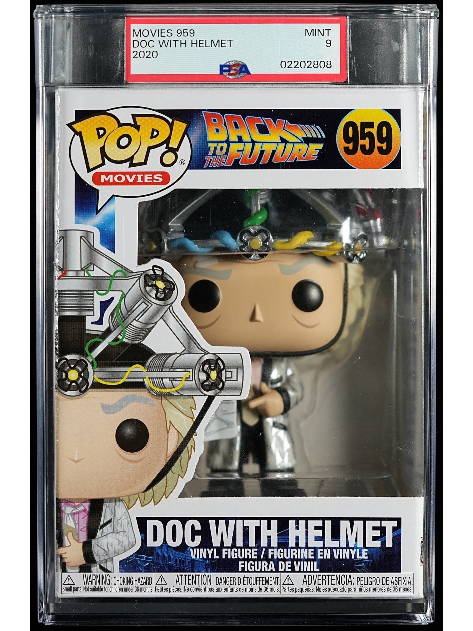 Funko Pop! Back to the Future: Doc with Helmet PSA Graded Vinyl Figure #959