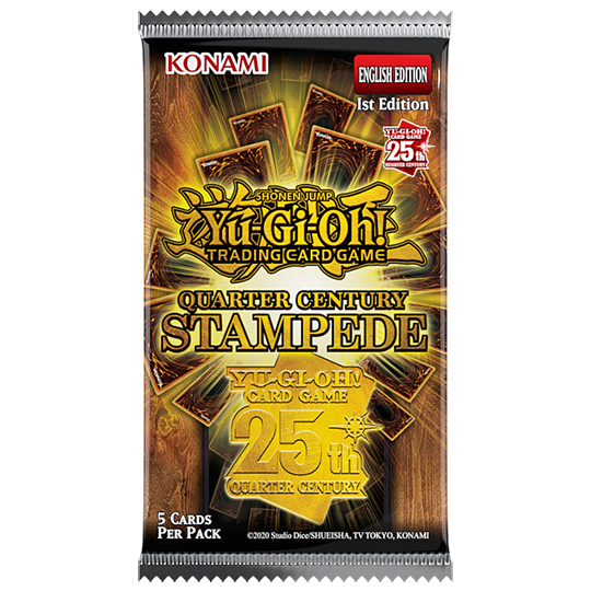 Konami Yu-Gi-Oh! Quarter Century Stampede Trading Card Game Booster Pack (5 Cards)
