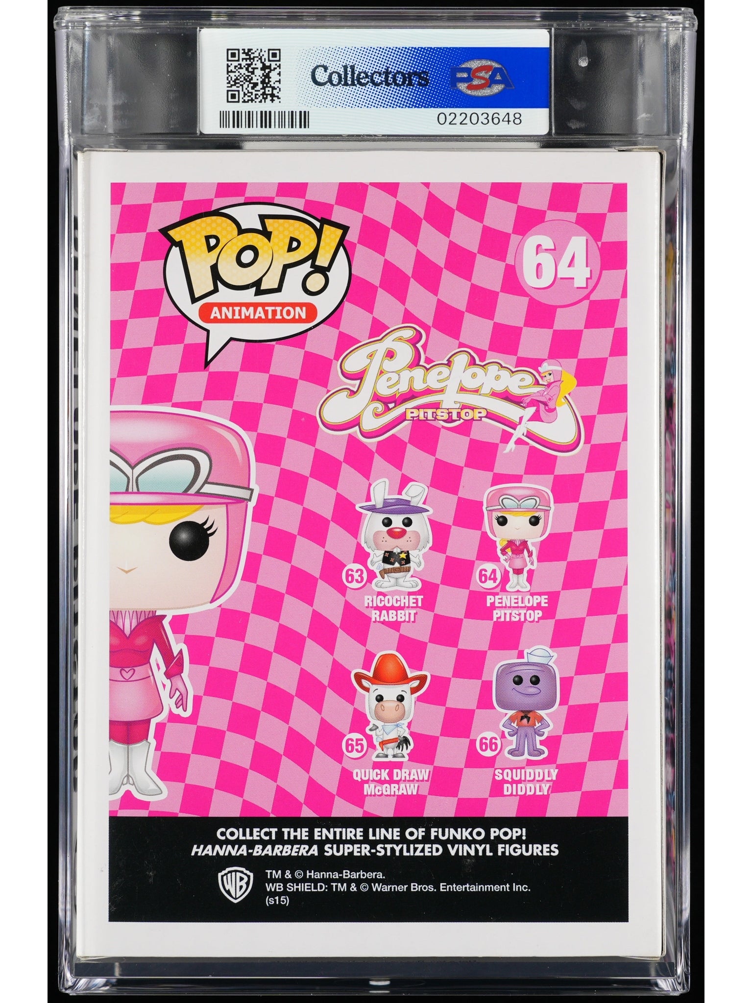 Funko Pop! Penelope Pitstop: Penelope Pitstop PSA Graded Vinyl Figure #64 Cert #02203648