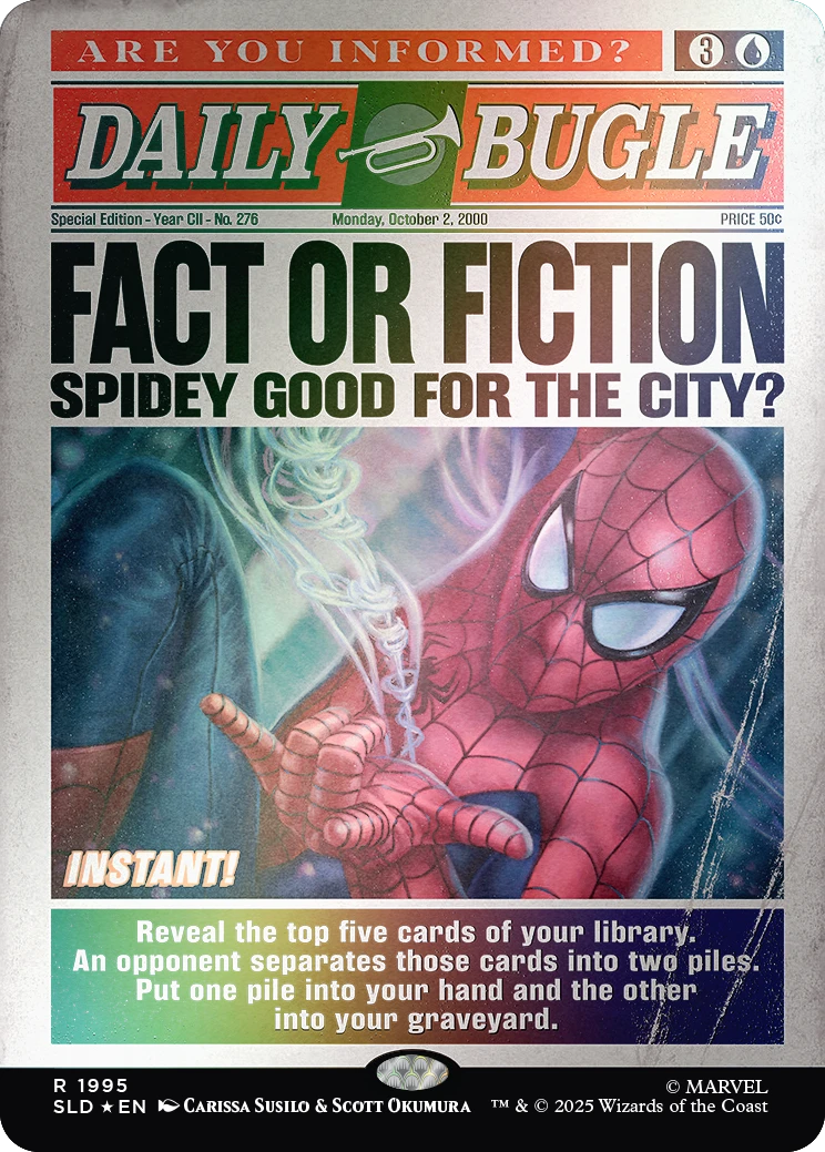 Magic The Gathering: Secret Lair x Marvel's Spider-Man: Daily Bugle Breaking News (Rainbow Foil)