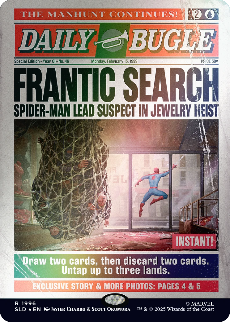Magic The Gathering: Secret Lair x Marvel's Spider-Man: Daily Bugle Breaking News (Rainbow Foil)