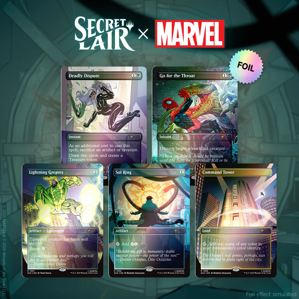 Magic The Gathering: Secret Lair x Marvel's Spider-Man: Villainous Plots (Rainbow Foil)