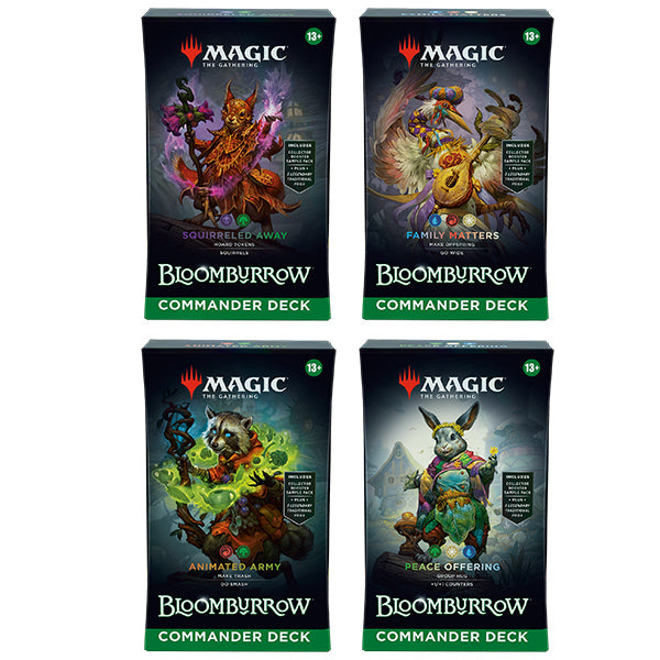 Magic the Gathering TCG: Bloomburrow Commander Deck Display (4 Decks)
