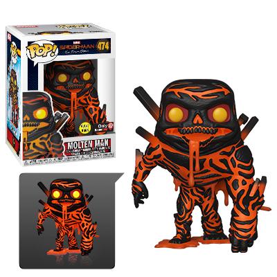 Funko Pop! Marvel Spider-Man Far From Home: Molten Man GITD (GameStop) Vinyl Figure #474