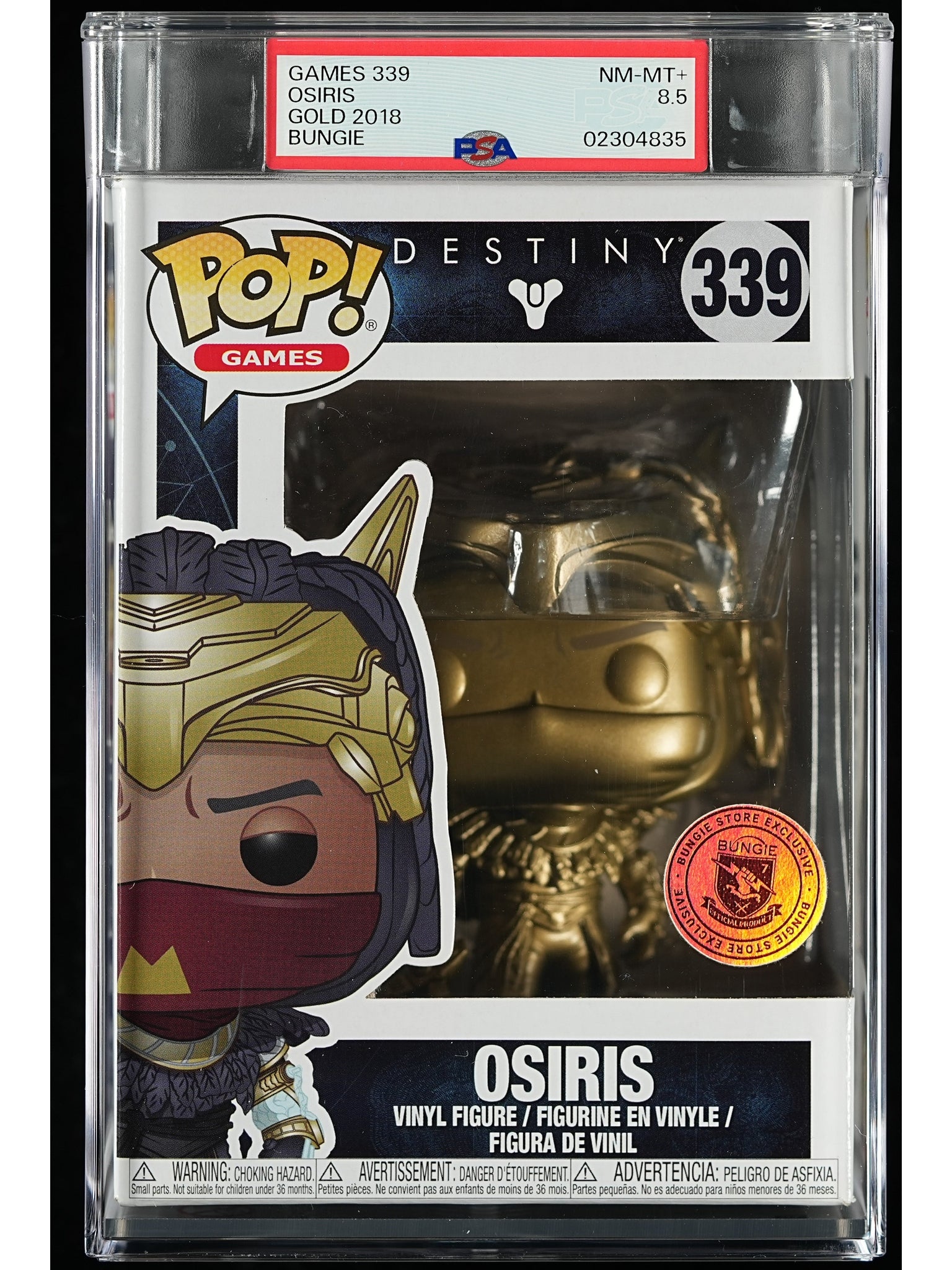 Funko Pop! Destiny: Osiris PSA Graded Vinyl Figure #339 Cert #02304835