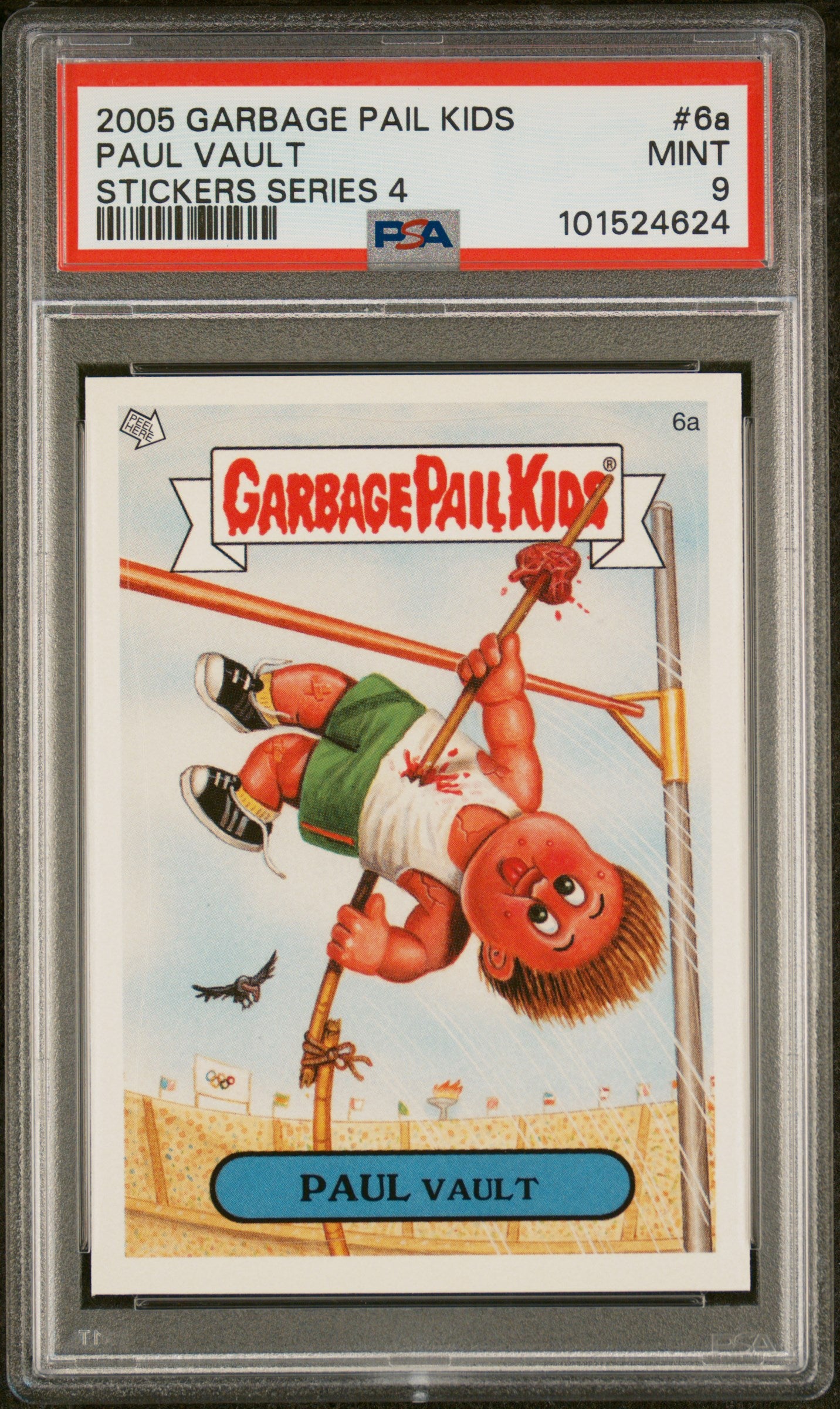 Garbage Pail Kids Stickers Series 4 6A Paul Vault PSA 9 MINT Cert #101524624