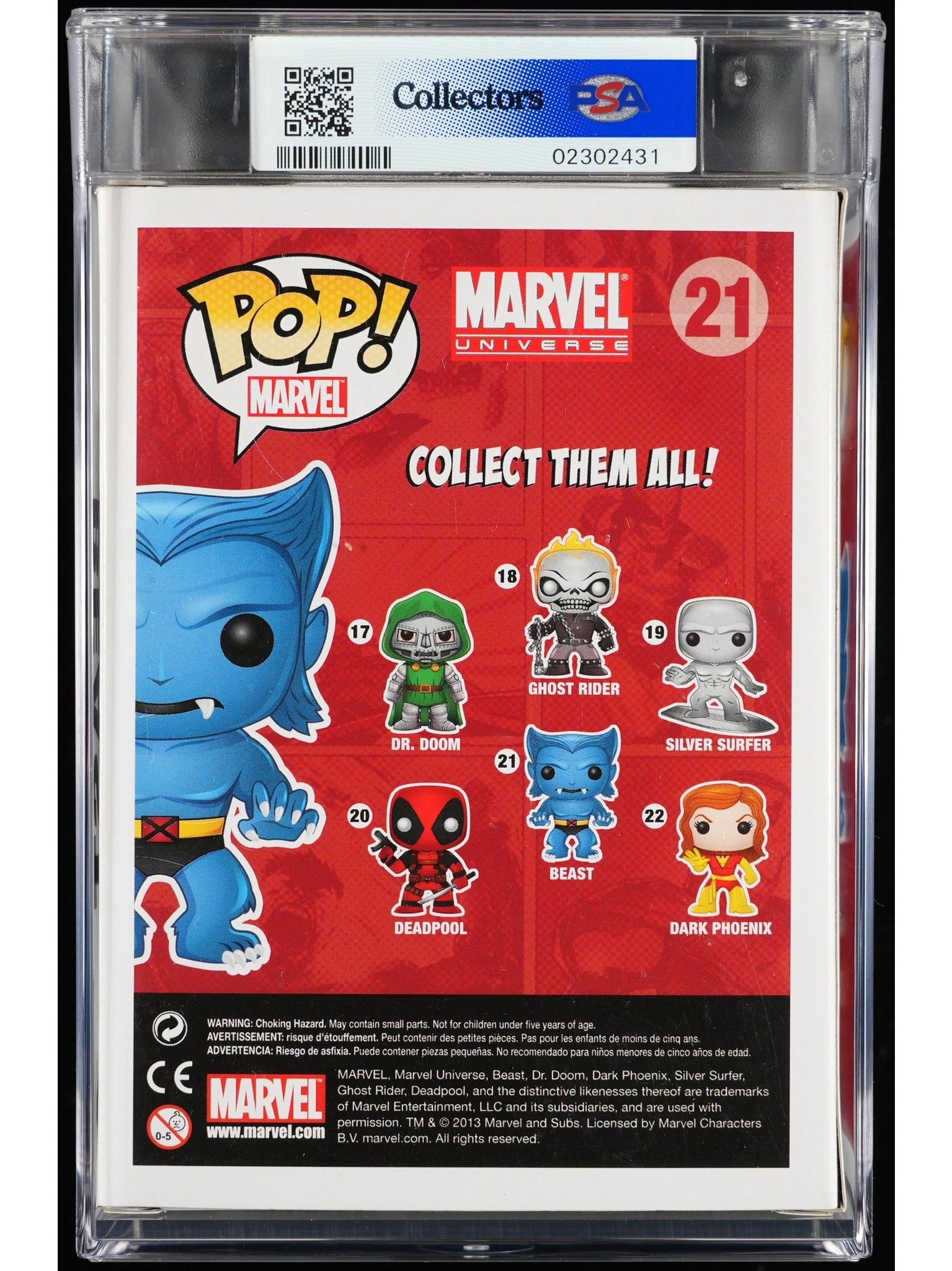 Funko Pop! Marvel Universe: Beast PSA Graded Vinyl Figure #21