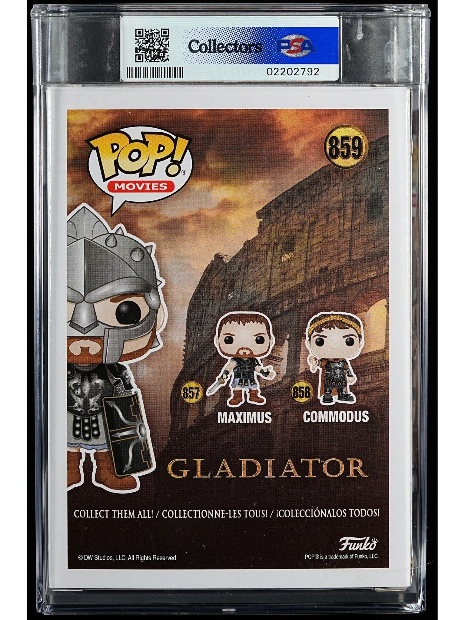 Funko Pop! Gladiator: Maximus PSA Graded Vinyl Figure #859