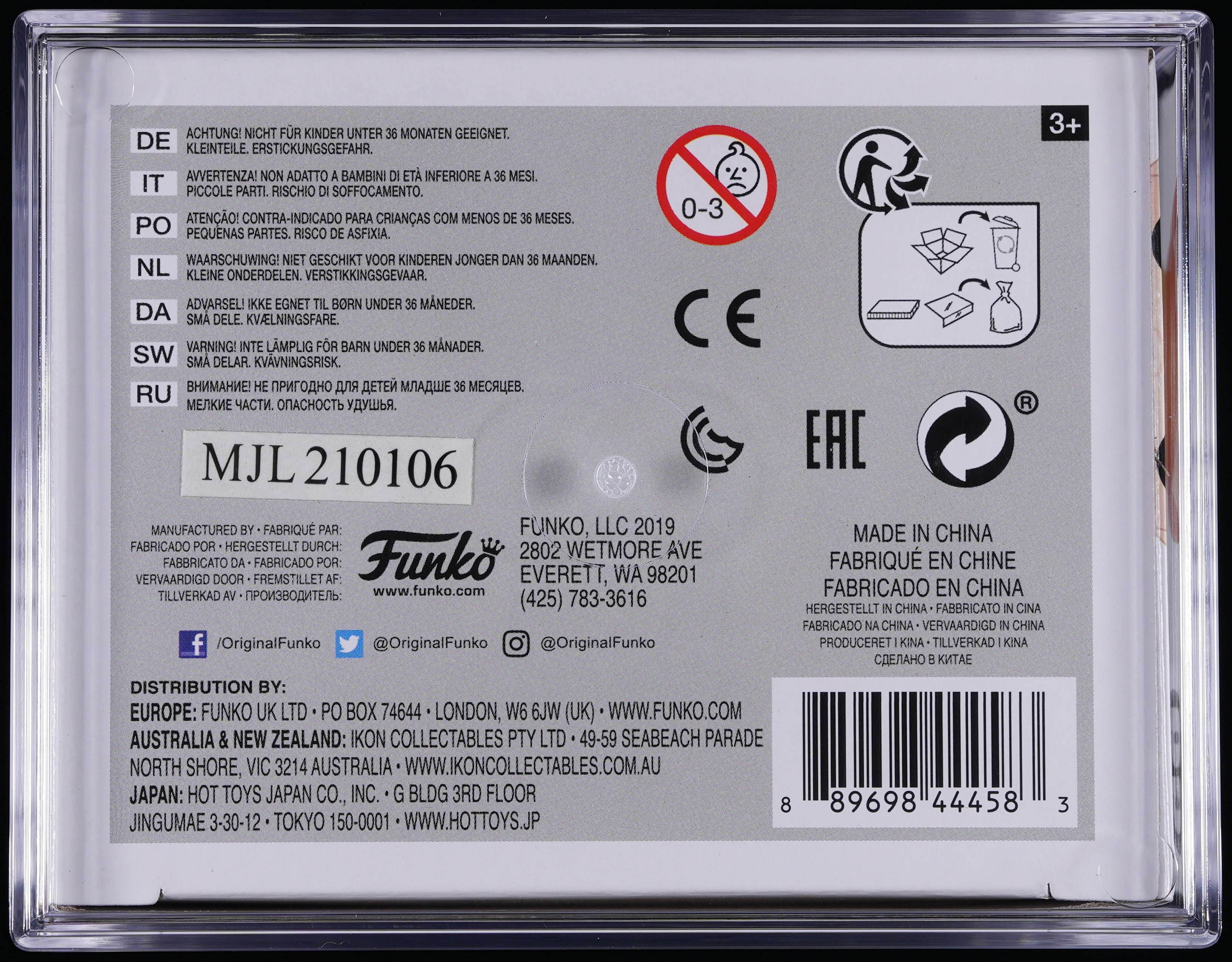 Funko Pop! PSA Graded Freddy Funko: Freddy Funko (@Original Funko) PSA Graded 9 MINT Vinyl Figure #65 Cert #01008928