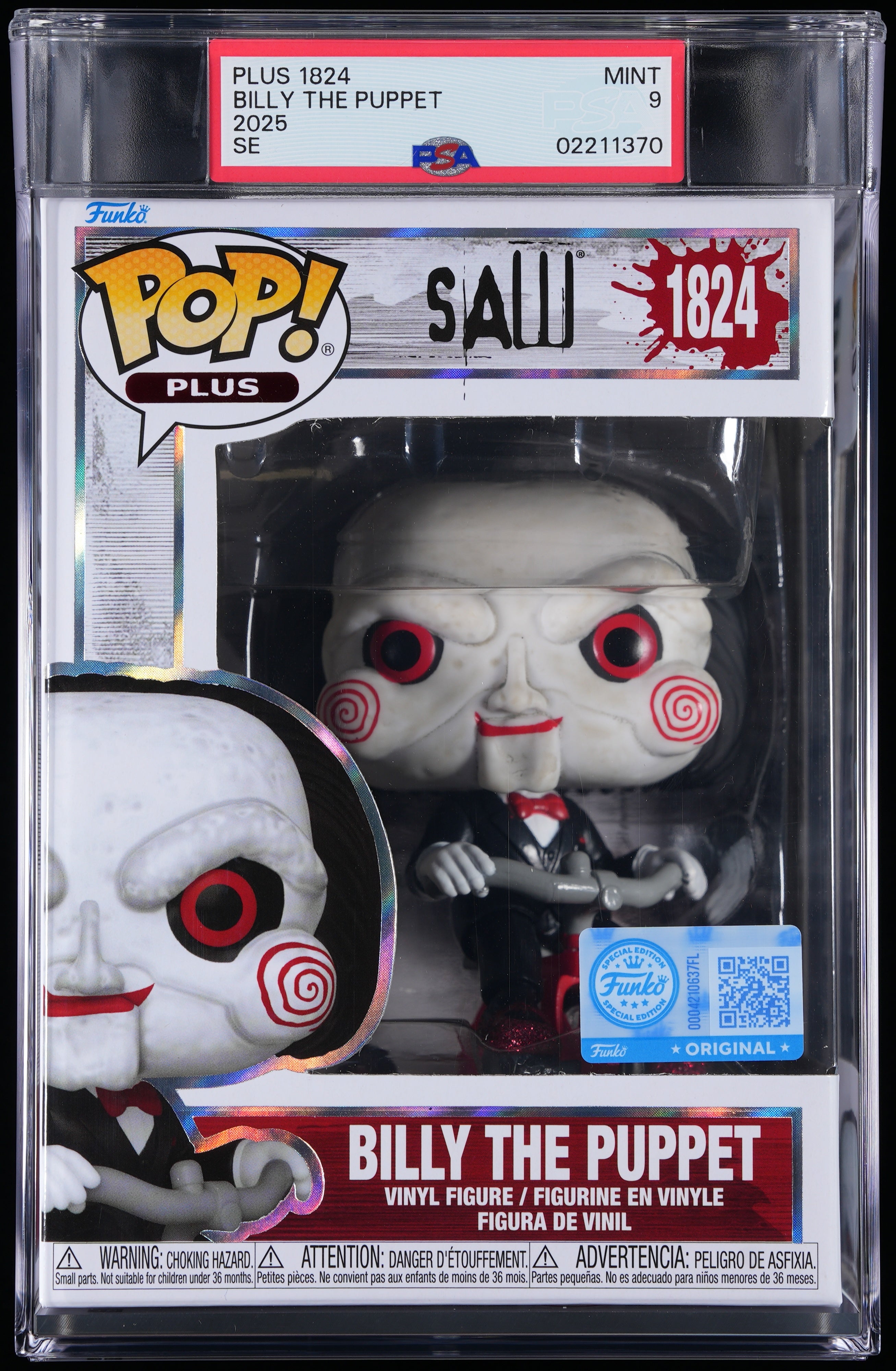 Funko Pop! PSA Graded Saw: Billy The Puppet PSA Graded 9 MINT Vinyl Figure #1824 Cert #02211370