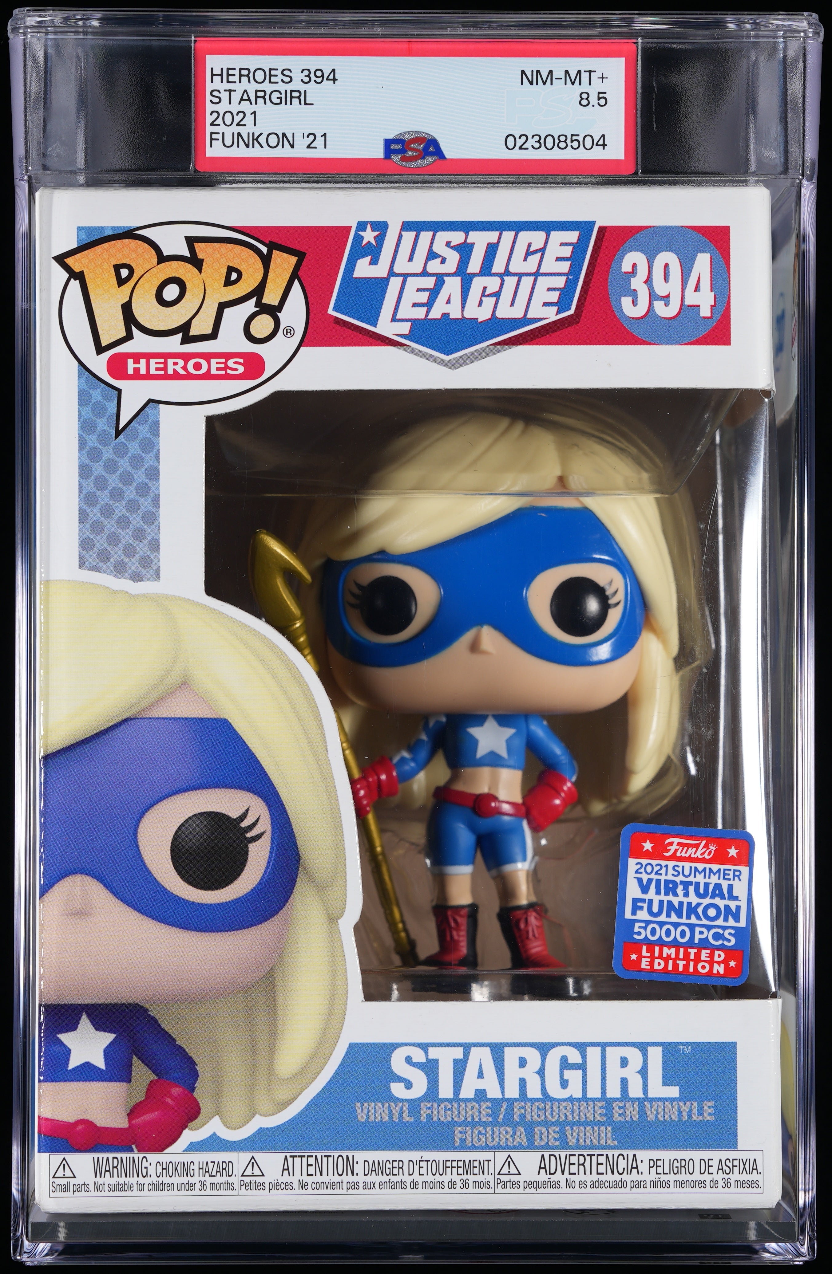 Funko Pop! PSA Graded DC Super Heroes: Stargirl (2021 FunKon) PSA Graded 8.5 NM-MT+ Vinyl Figure #394 Cert #02308504