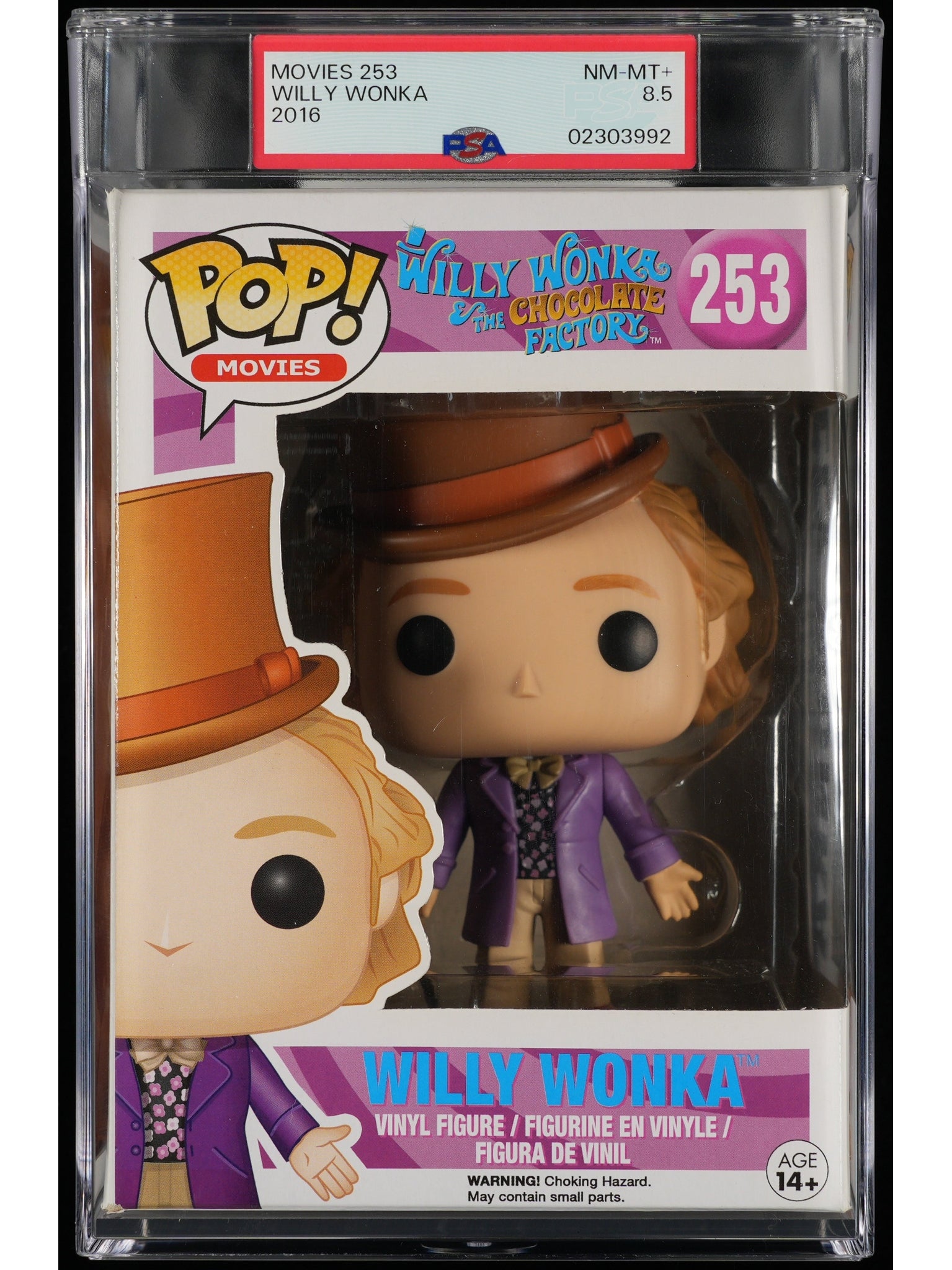 Funko Pop! Willy Wonka: Willy Wonka PSA Graded Vinyl Figure #253 Cert #02303992