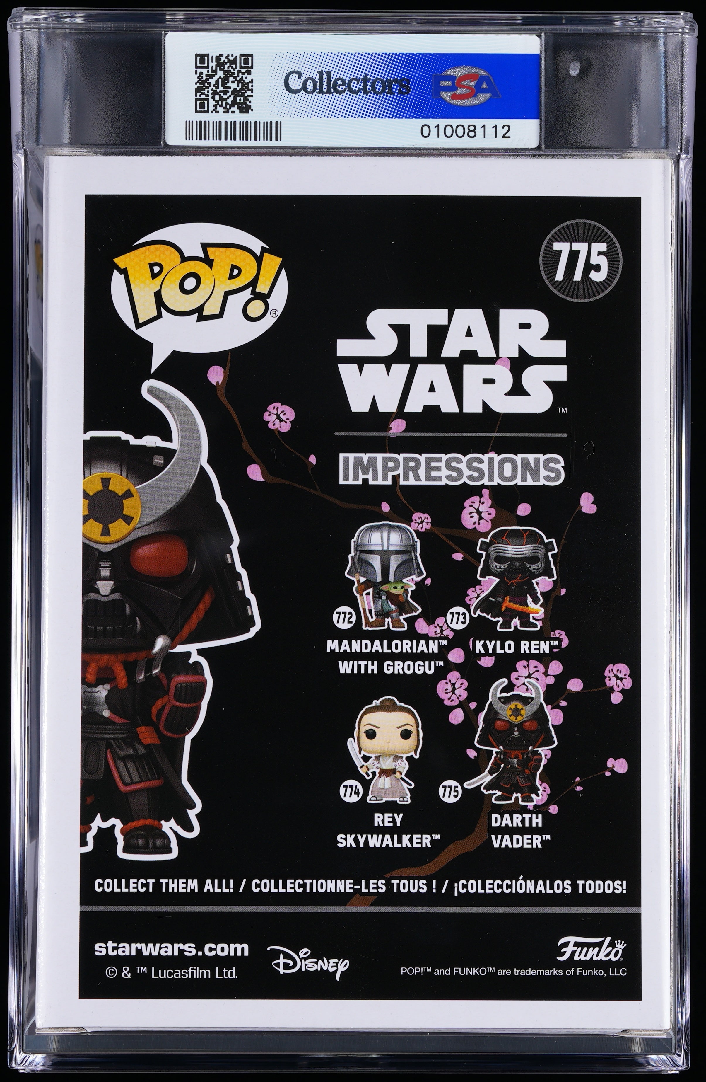 Funko Pop! PSA Graded Star Wars: Darth Vader PSA Graded 10 GEM MINT Vinyl Figure #775 Cert #01008112