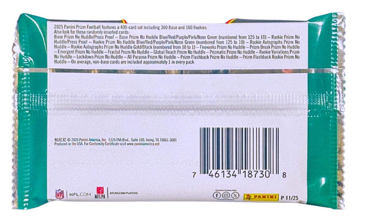 Panini: 2025 Panini Prizm Football No Huddle Pack