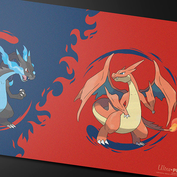 Pokemon: Playmat - Mega Charizard X and Mega Charizard Y