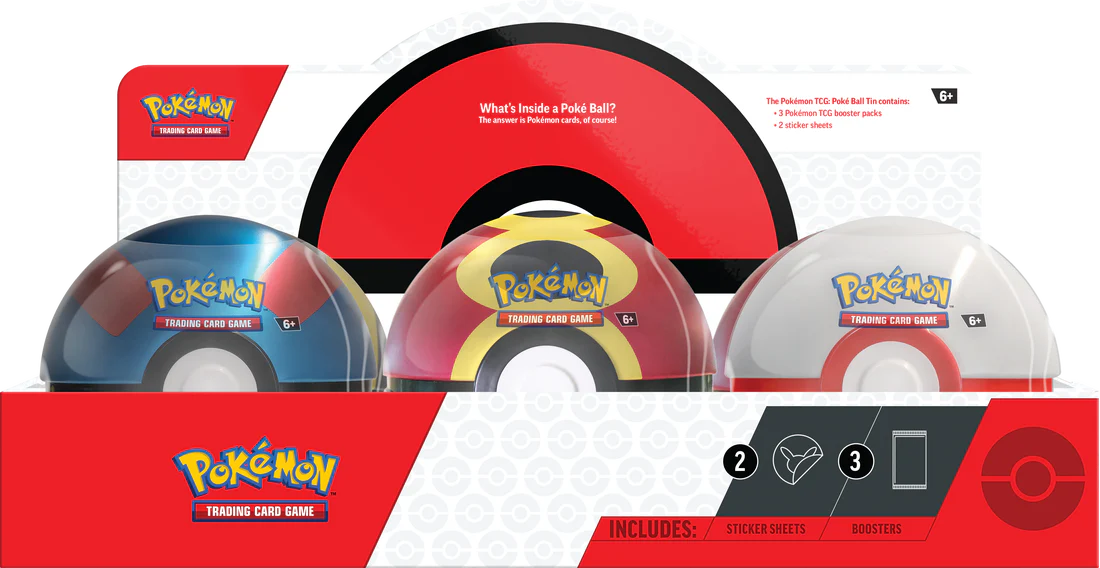 Pokemon TCG: Poke Ball Tin Display Q4 2025 (Set of 6)