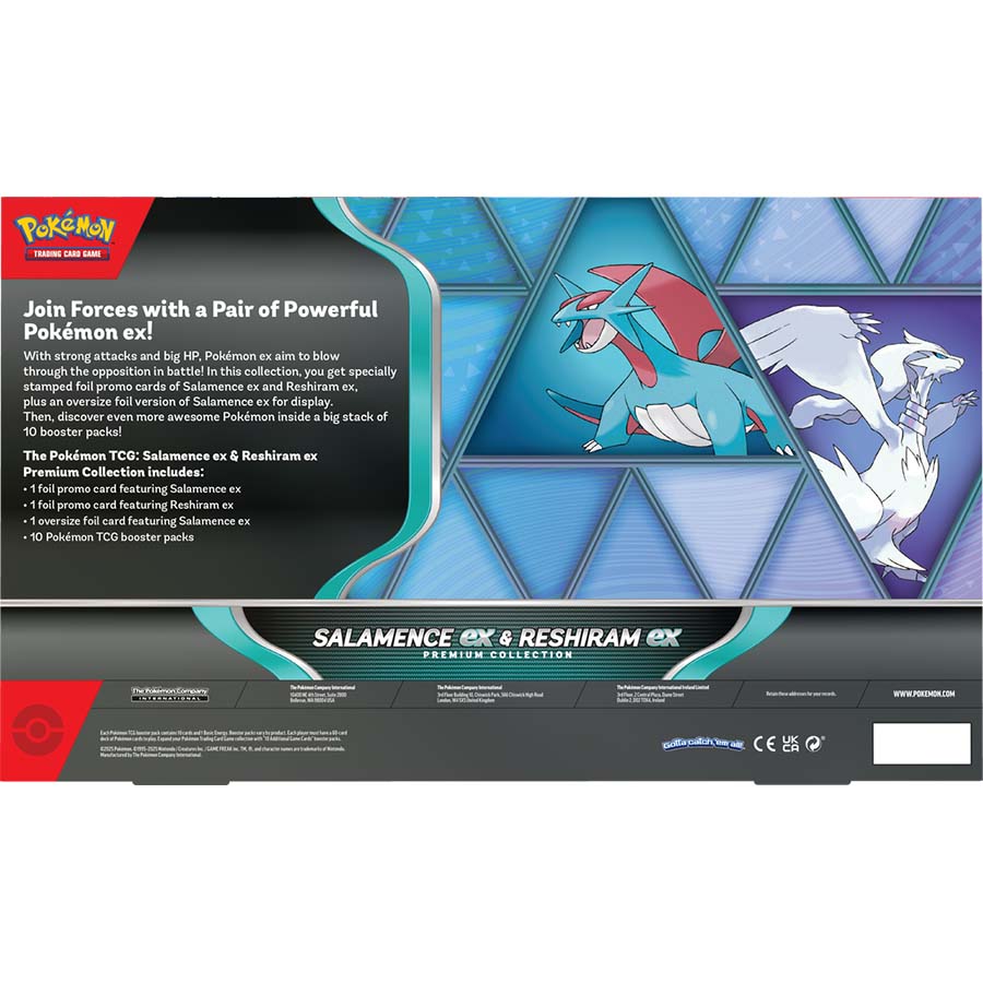 Pokemon TCG: Salamence ex & Reshiram ex Premium Collection Box (10 Packs)