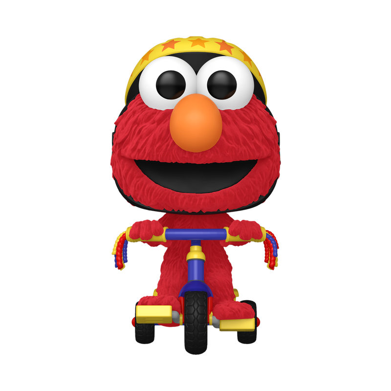 Funko Pop! Rides Sesame Street: Elmo on Trike Flocked 2024 Target Con Exclusive Vinyl Figure #309