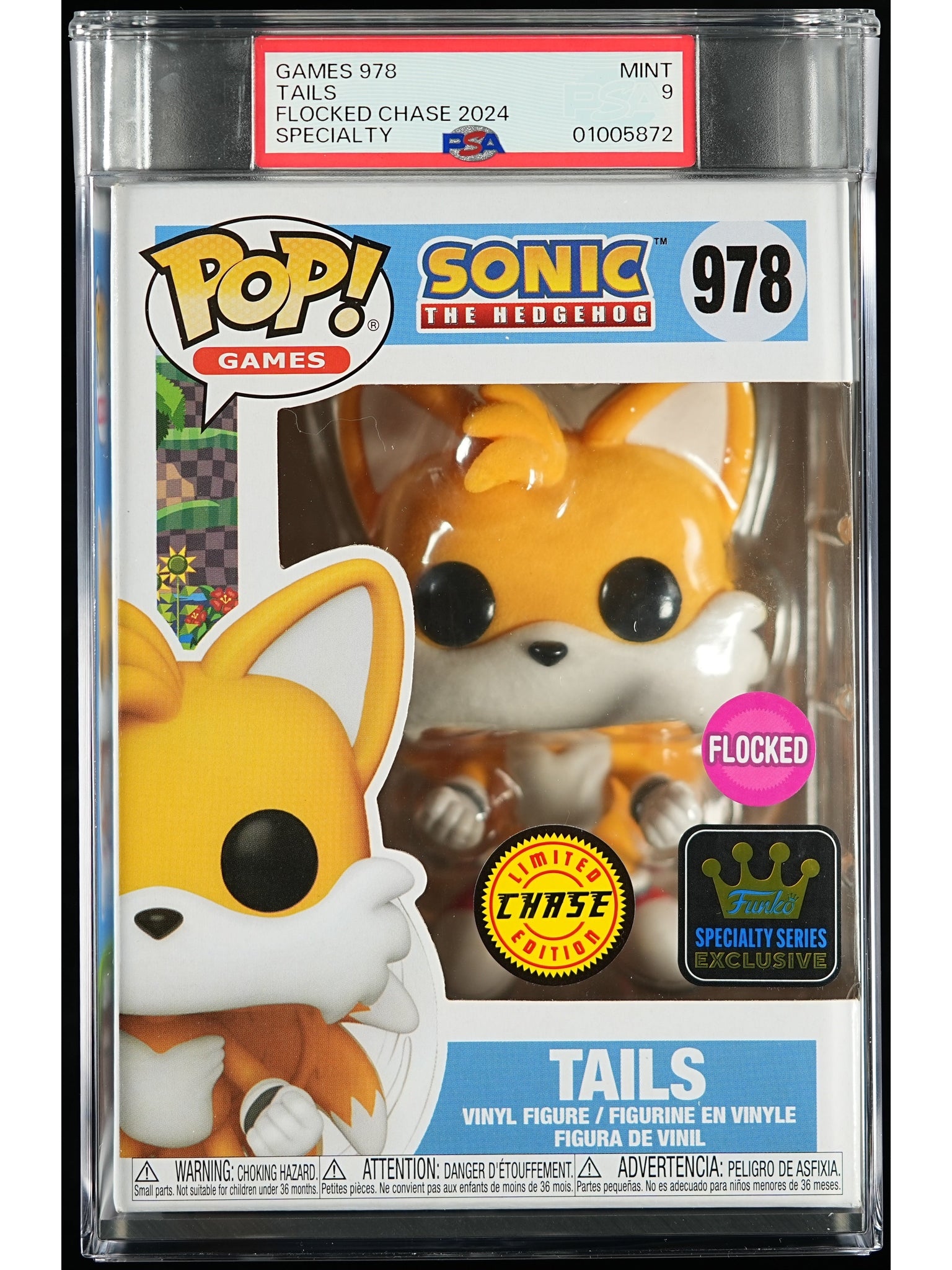 Funko Pop! Sonic the Hedgehog: Tails PSA Graded Vinyl Figure #978 Cert #01005872