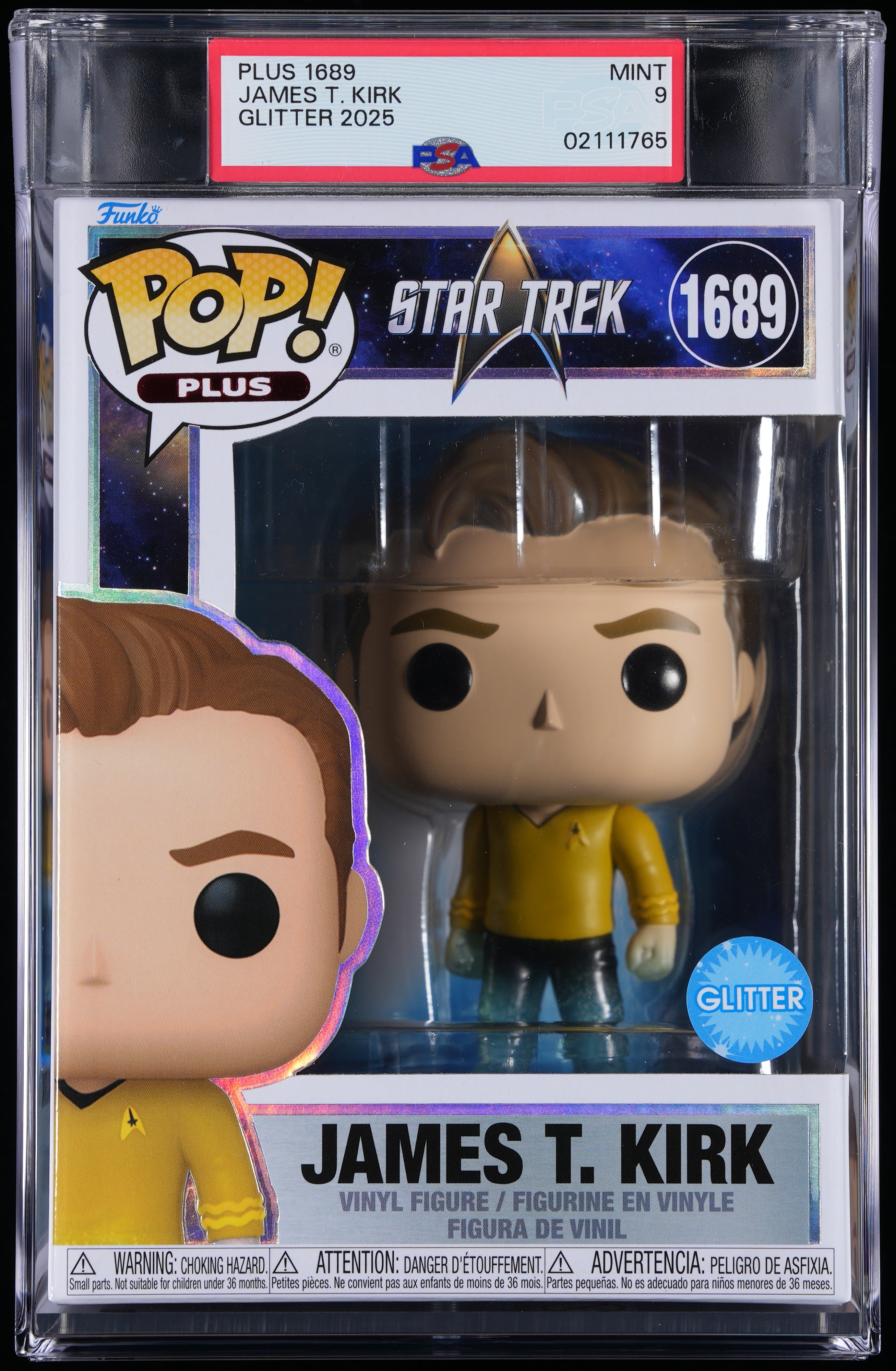 Funko Pop! PSA Graded Star Trek: James T. Kirk PSA Graded 9 MINT Vinyl Figure #1689 Cert #02111765