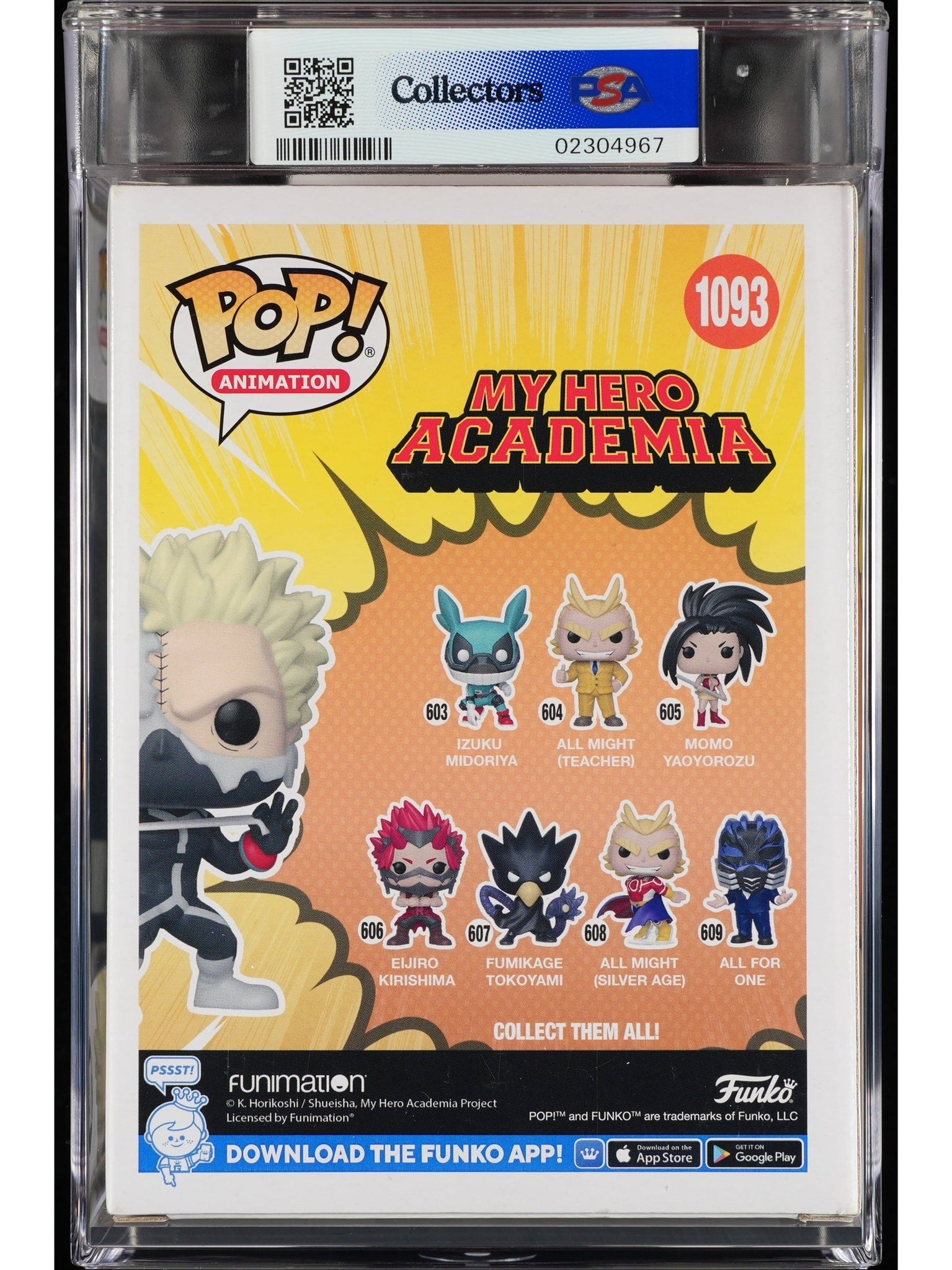 Funko Pop! My Hero Academia: Twice PSA Graded Vinyl Figure #1093 Cert #02304967