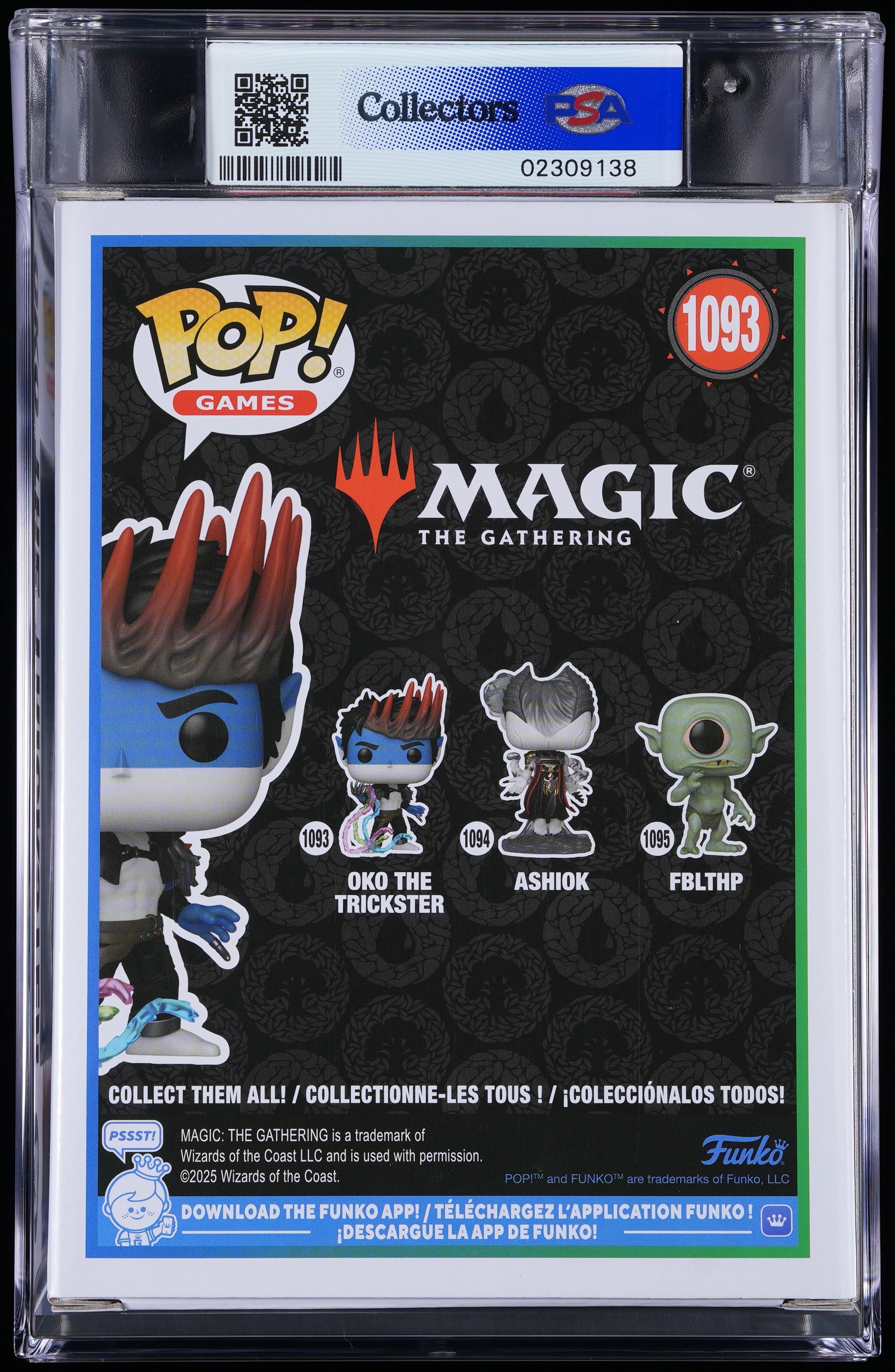 Funko Pop! PSA Graded Magic The Gathering: Oko The Trickster PSA Graded 10 GEM MINT Vinyl Figure #1093 Cert #02309138