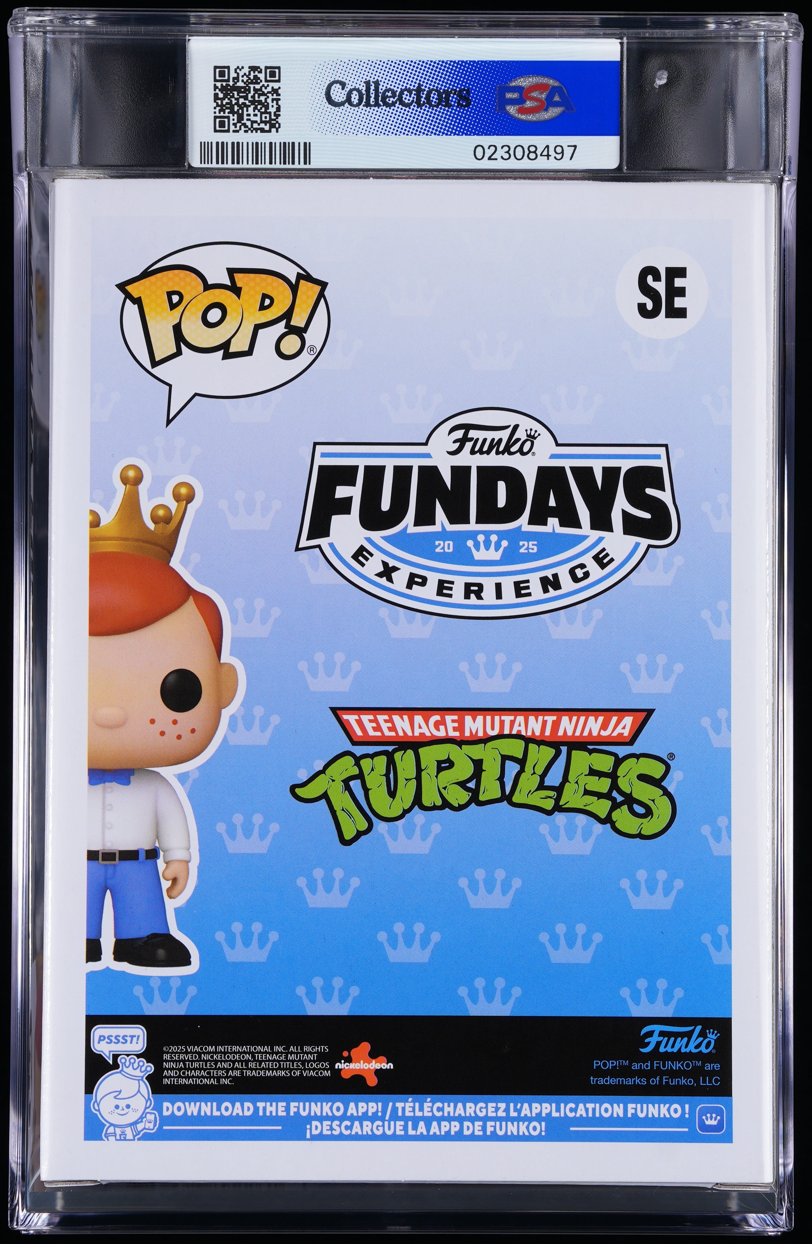 Funko Pop! PSA Graded Teenage Mutant Ninja Turtles: Freddy as Metalhead GITD (2025 Fundays) PSA Graded 9 MINT Vinyl Figure #SE Cert #02308497