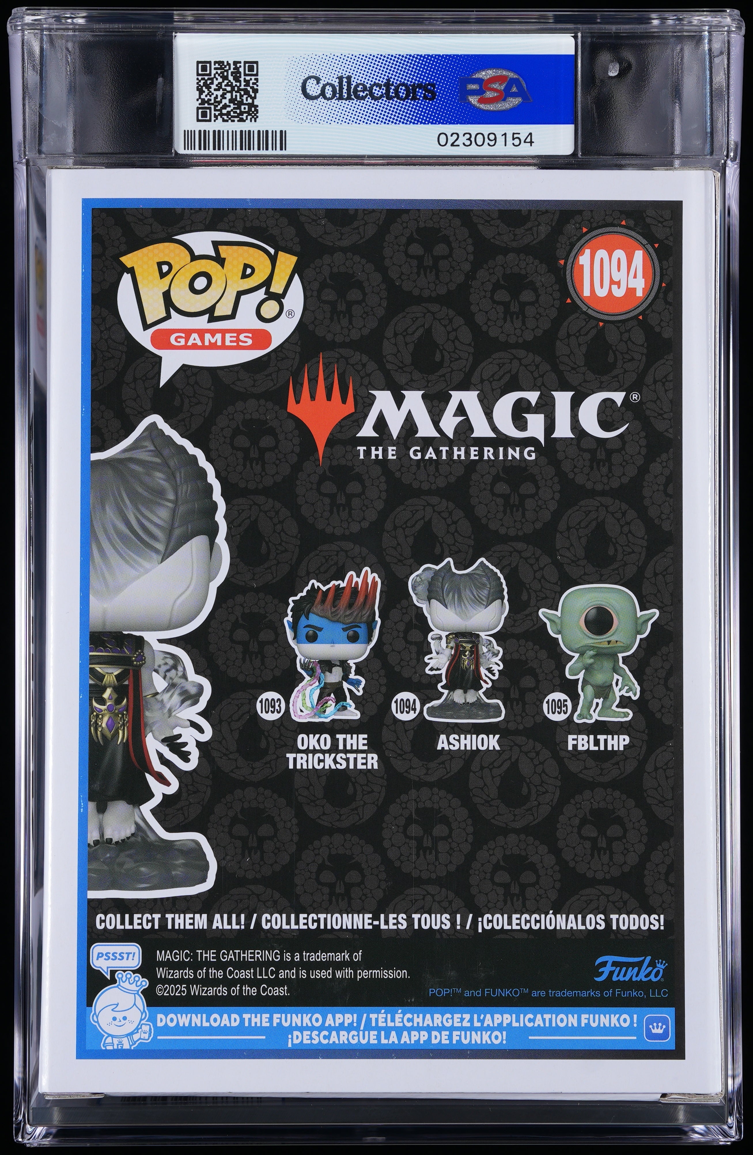 Funko Pop! PSA Graded Magic The Gathering: Ashiok PSA Graded 8.5 NM-MT+ Vinyl Figure #1094 Cert #02309154