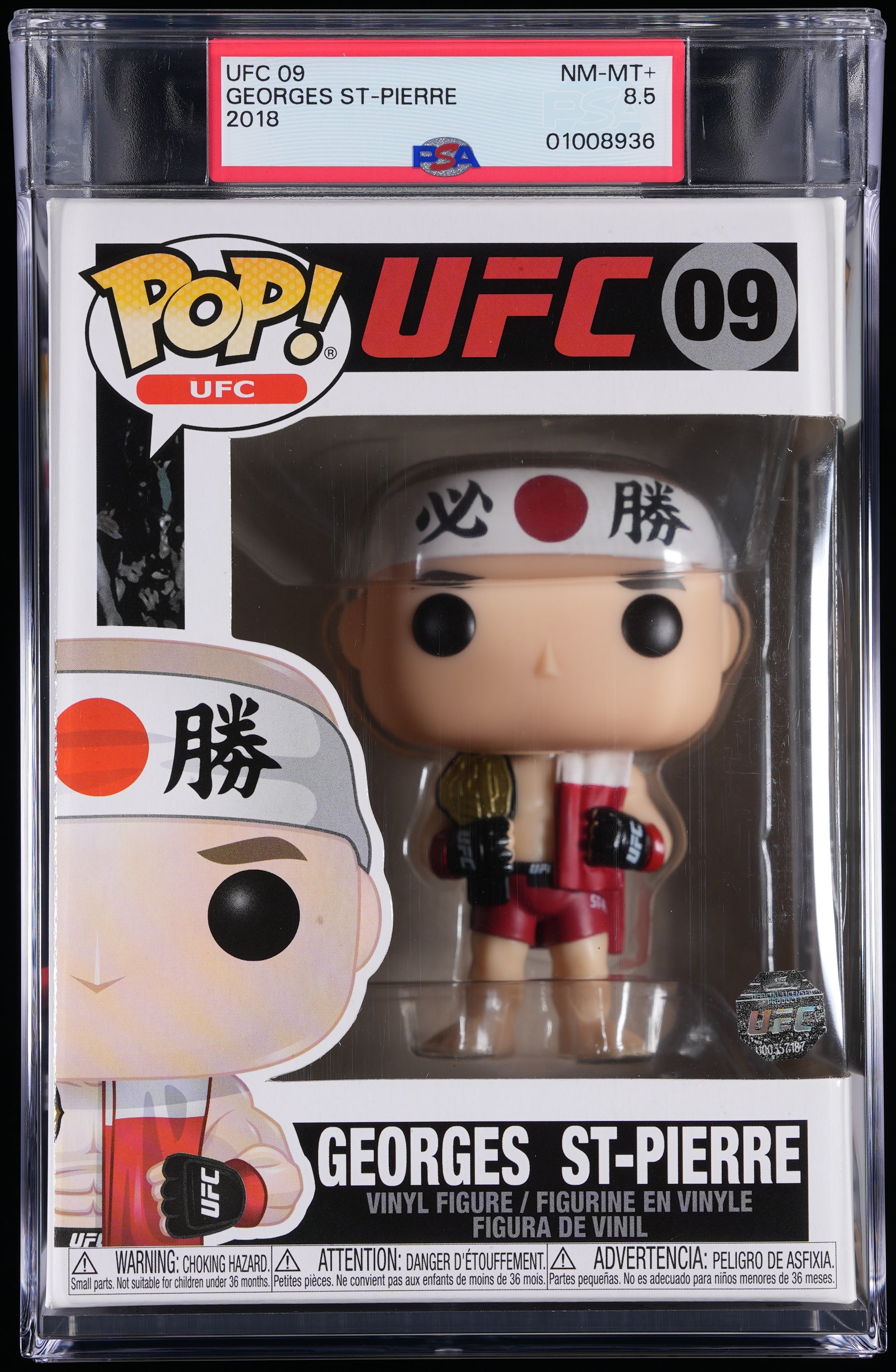 Funko Pop! PSA Graded UFC: Georges St-Pierre PSA Graded 8.5 NM-MT+ Vinyl Figure #09 Cert #01008936