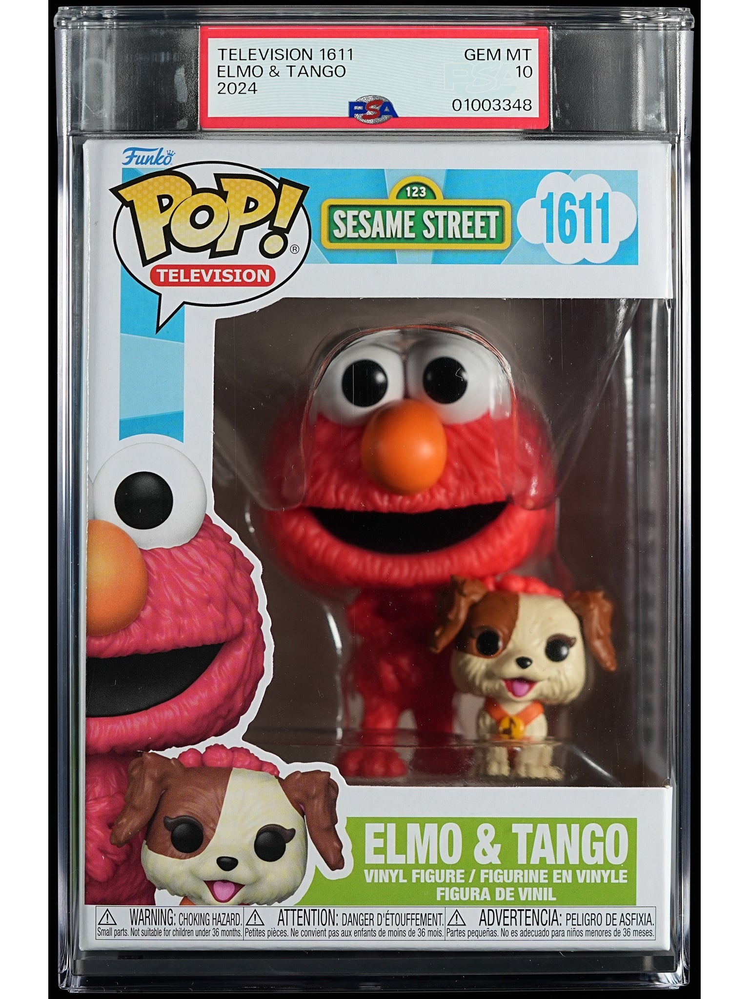 Funko Pop! Sesame Street: Elmo & Tango PSA Graded Vinyl Figure #1611 Cert #01003348