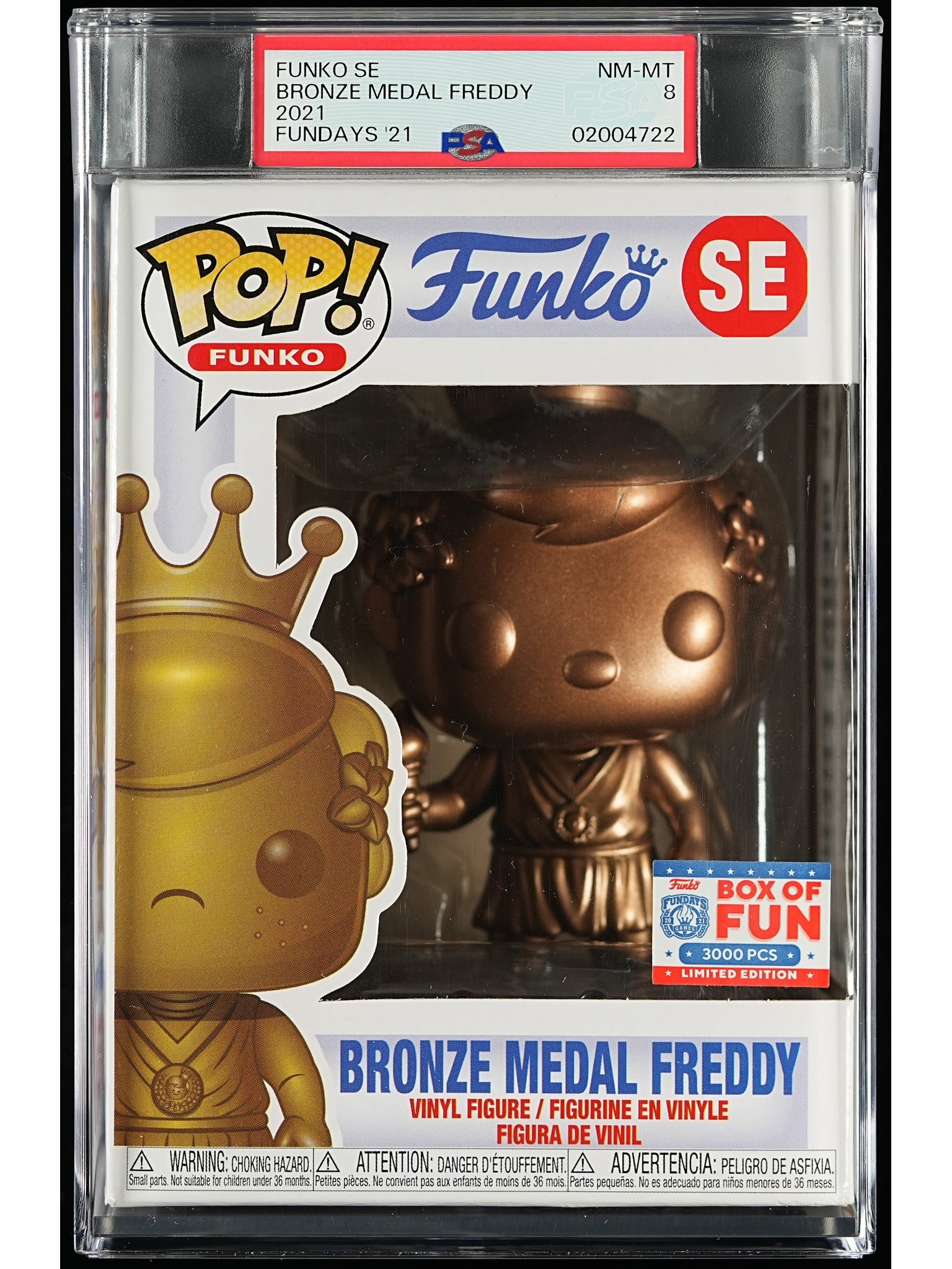 Funko Pop! Funko: Bronze Medal Freddy PSA Graded Vinyl Figure #SE Cert #02004722