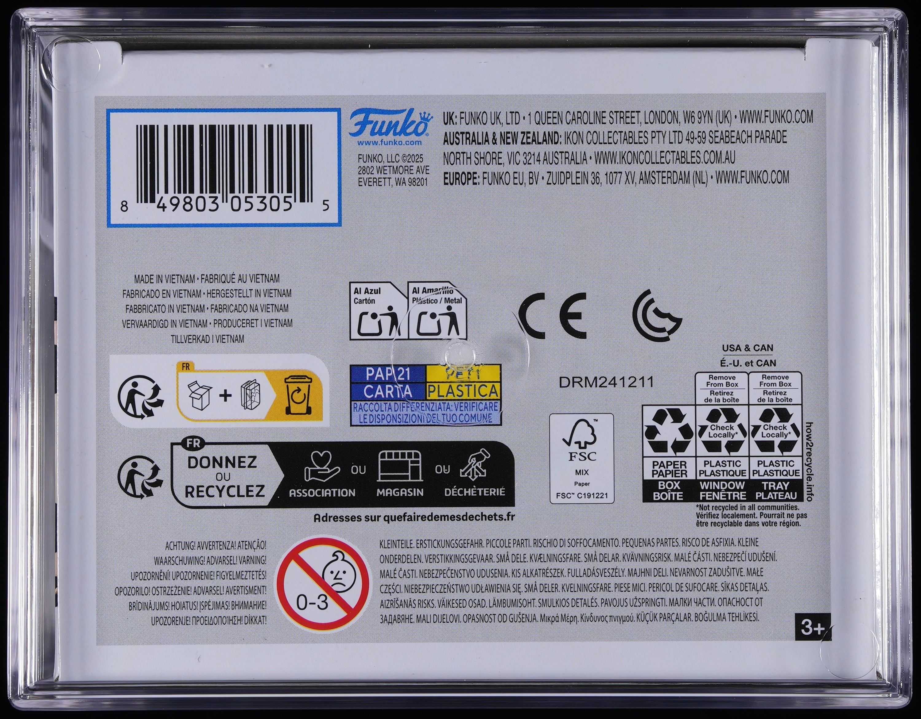 Funko Pop! PSA Graded One Piece: Monkey D. Luffy PSA Graded 8.5 NM-MT+ Vinyl Figure #98 Cert #02111747
