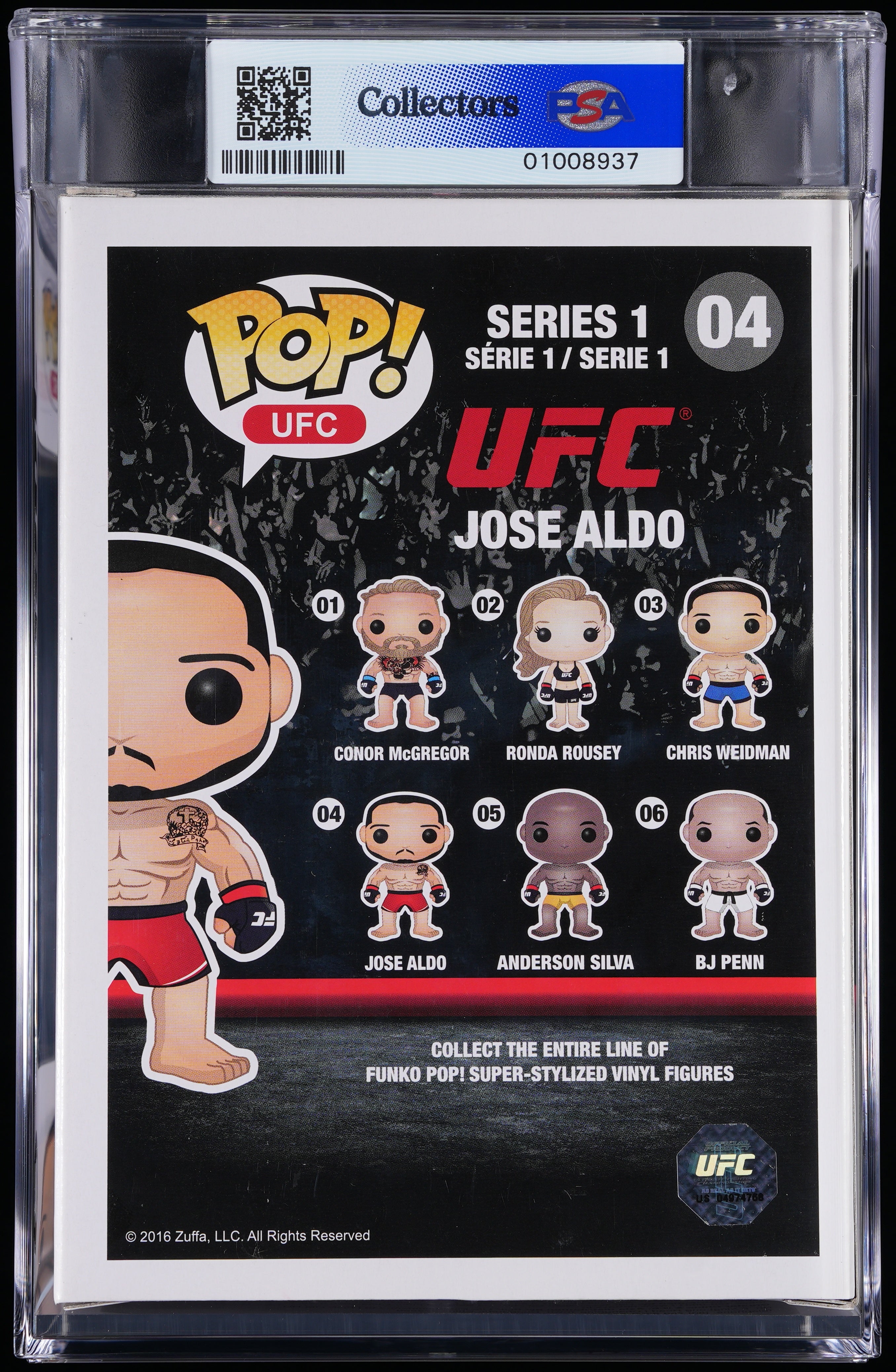 Funko Pop! PSA Graded UFC: Jose Aldo PSA Graded 9 MINT Vinyl Figure #04 Cert #01008937