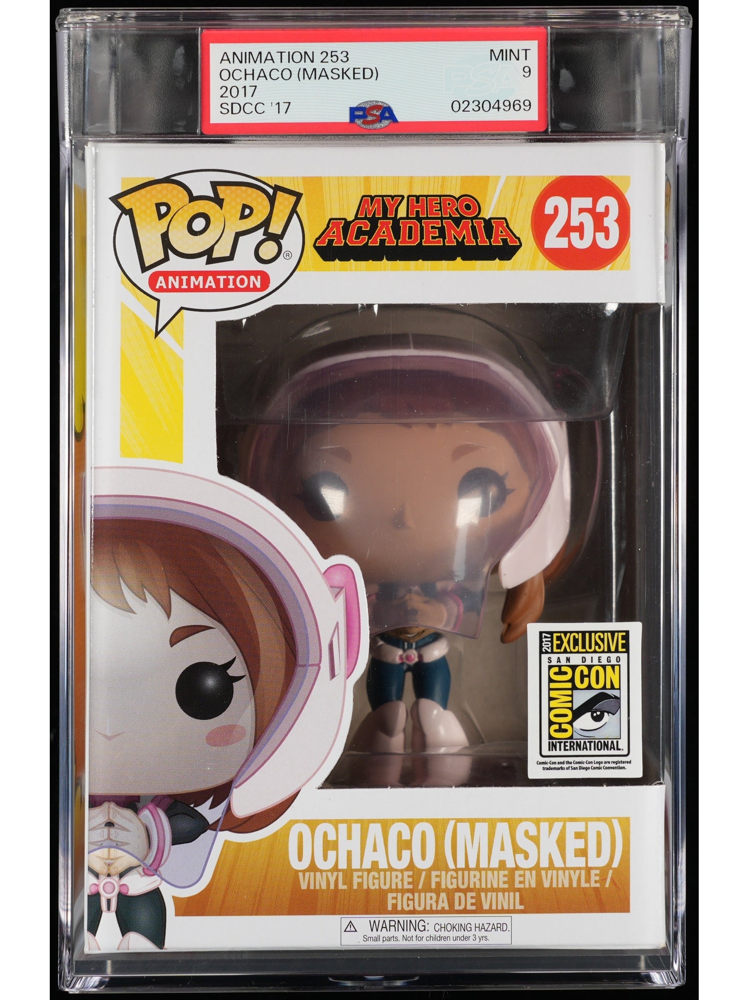 Funko Pop! My Hero Academia: Ochaco (Masked) PSA Graded Vinyl Figure #253 Cert #02304969