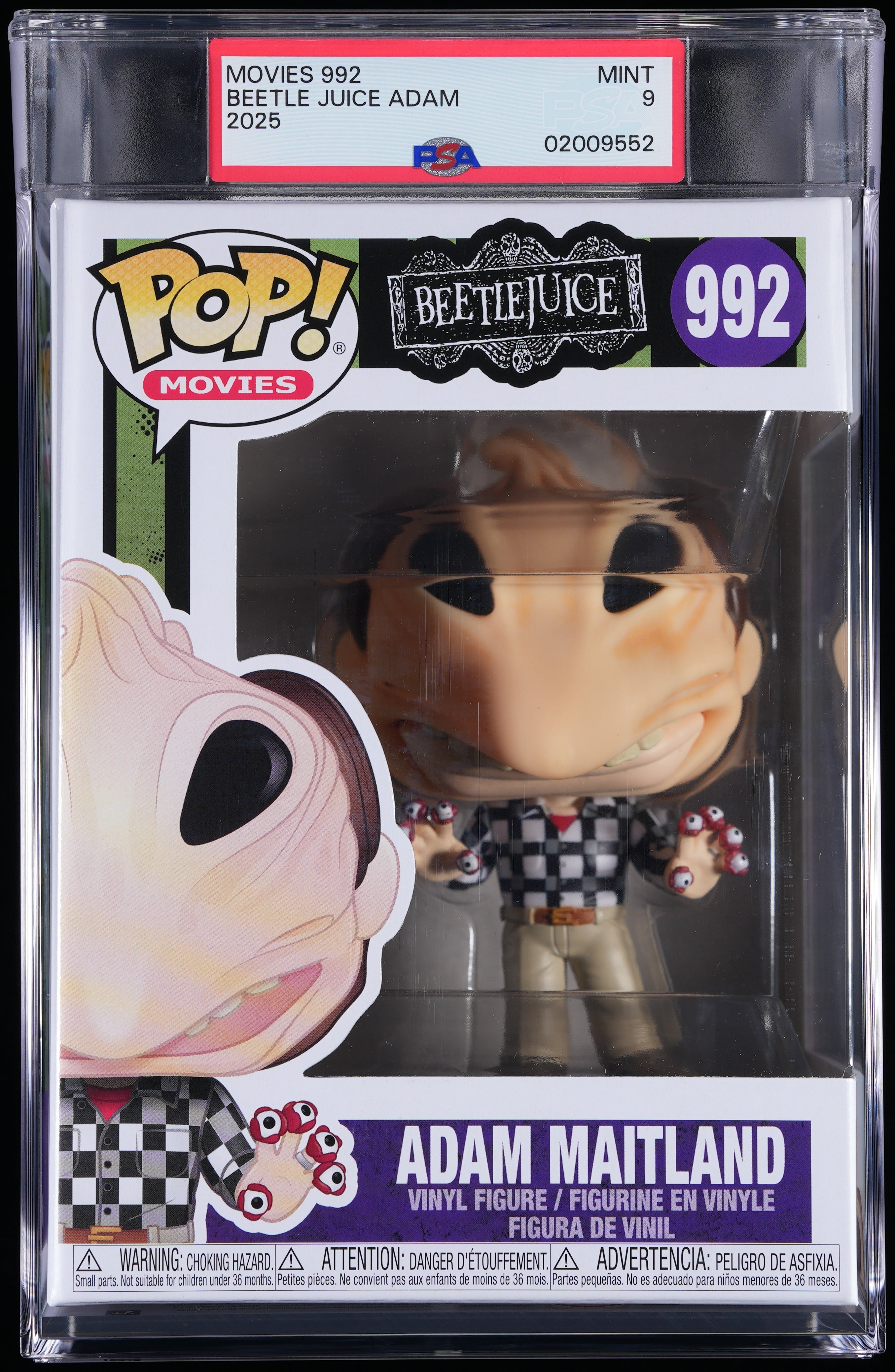 Funko Pop! PSA Graded Beetlejuice: Adam Maitland PSA Graded 9 MINT Vinyl Figure #992 Cert #02009552