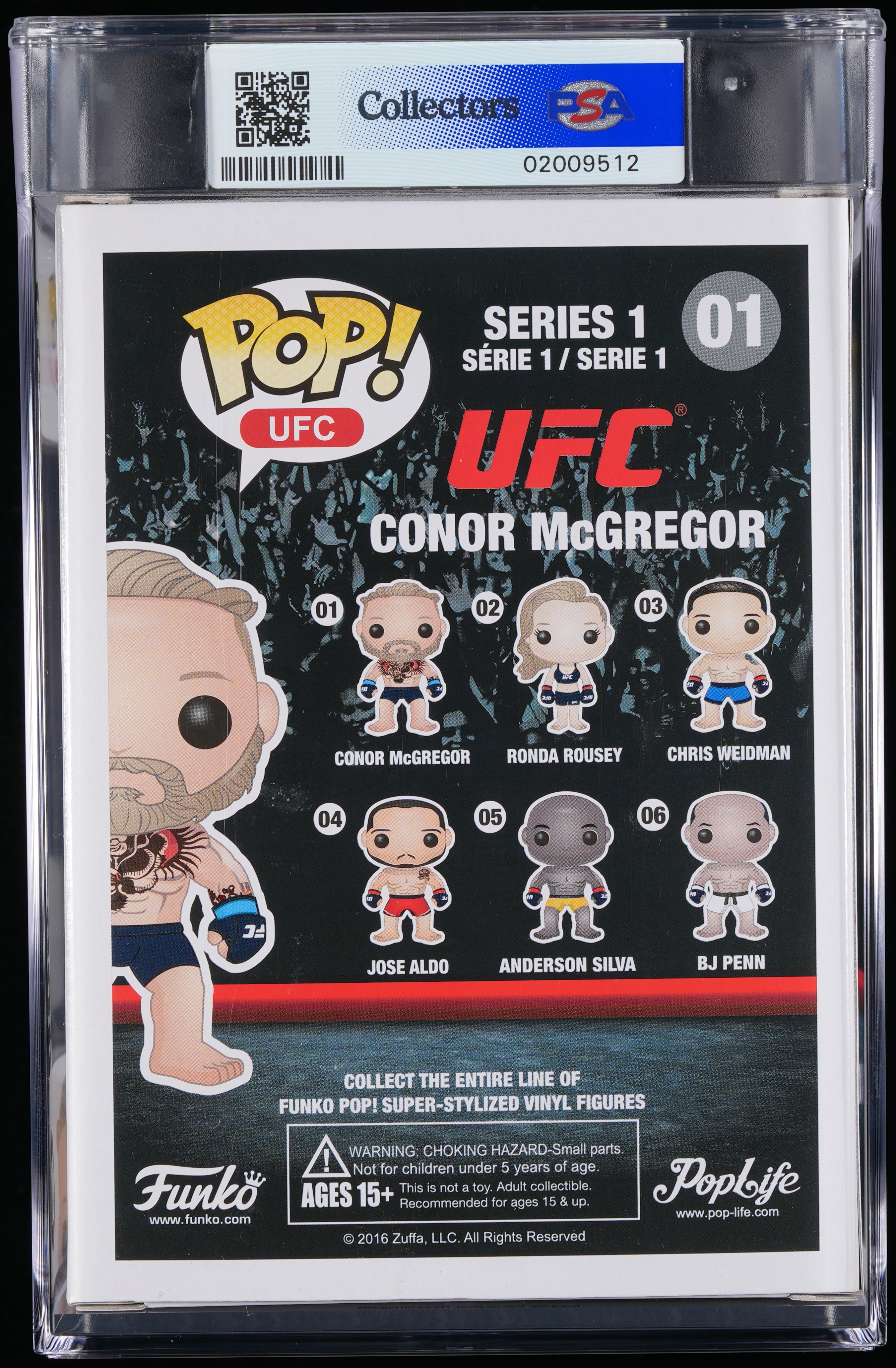 Funko Pop! PSA Graded UFC: Conor McGregor PSA Graded 8.5 NM-MT+ Vinyl Figure #01 Cert #02009512