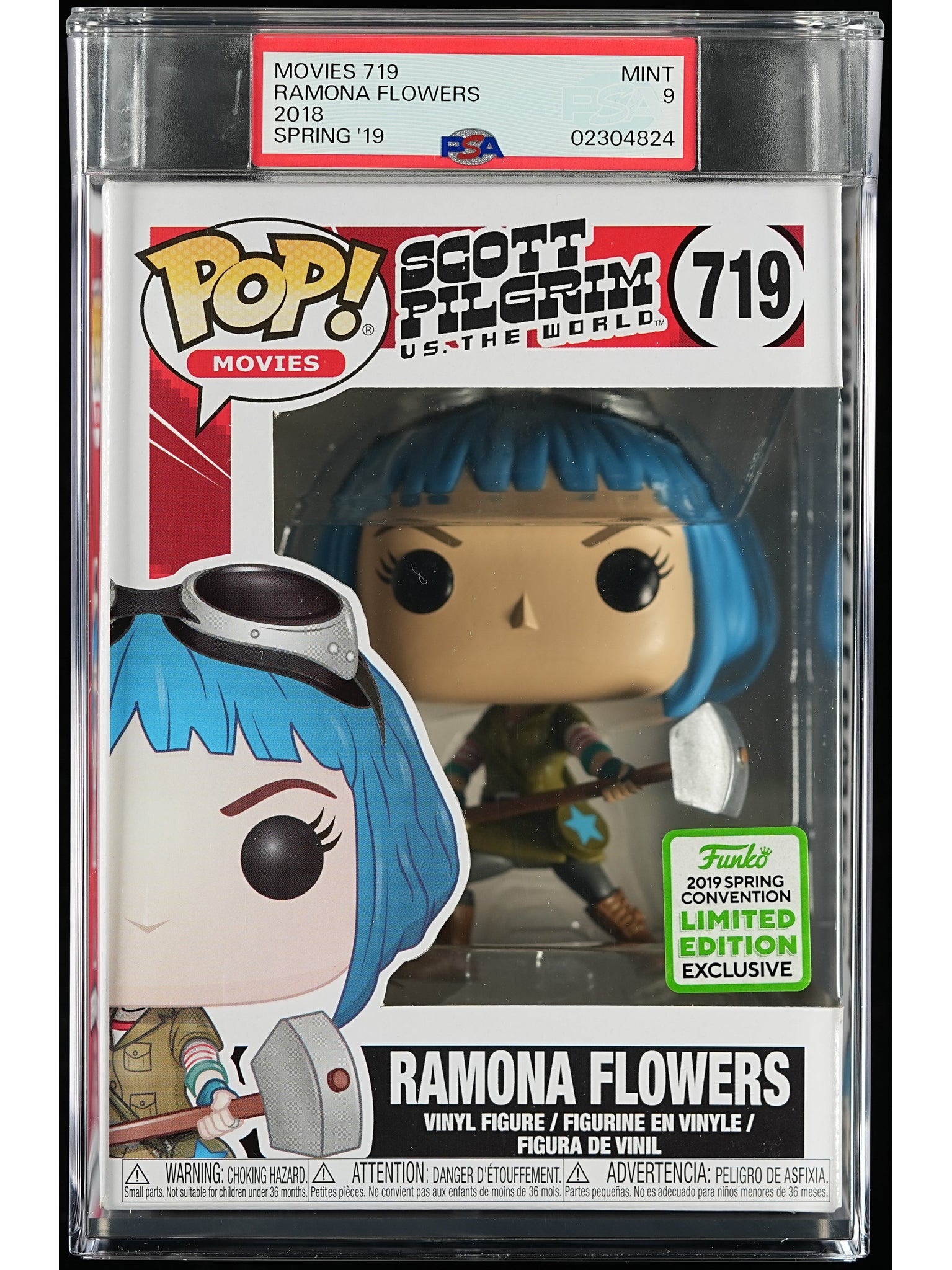 Funko Pop! Scott Pilgrim vs. The World: Ramona Flowers PSA Graded Vinyl Figure #719 Cert #02304824
