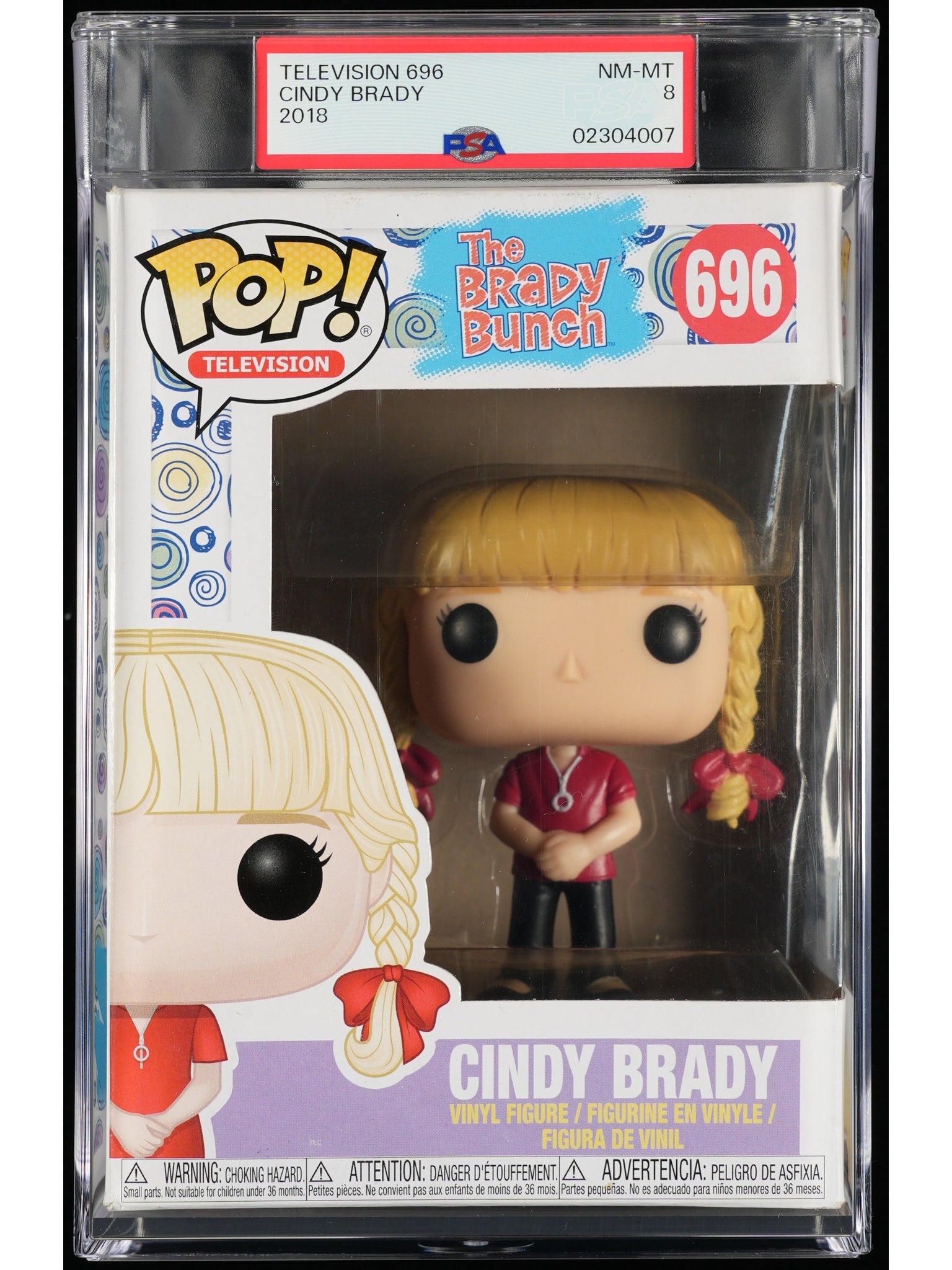 Funko Pop! The Brady Bunch: Cindy Brady PSA Graded Vinyl Figure #696 Cert #02304007