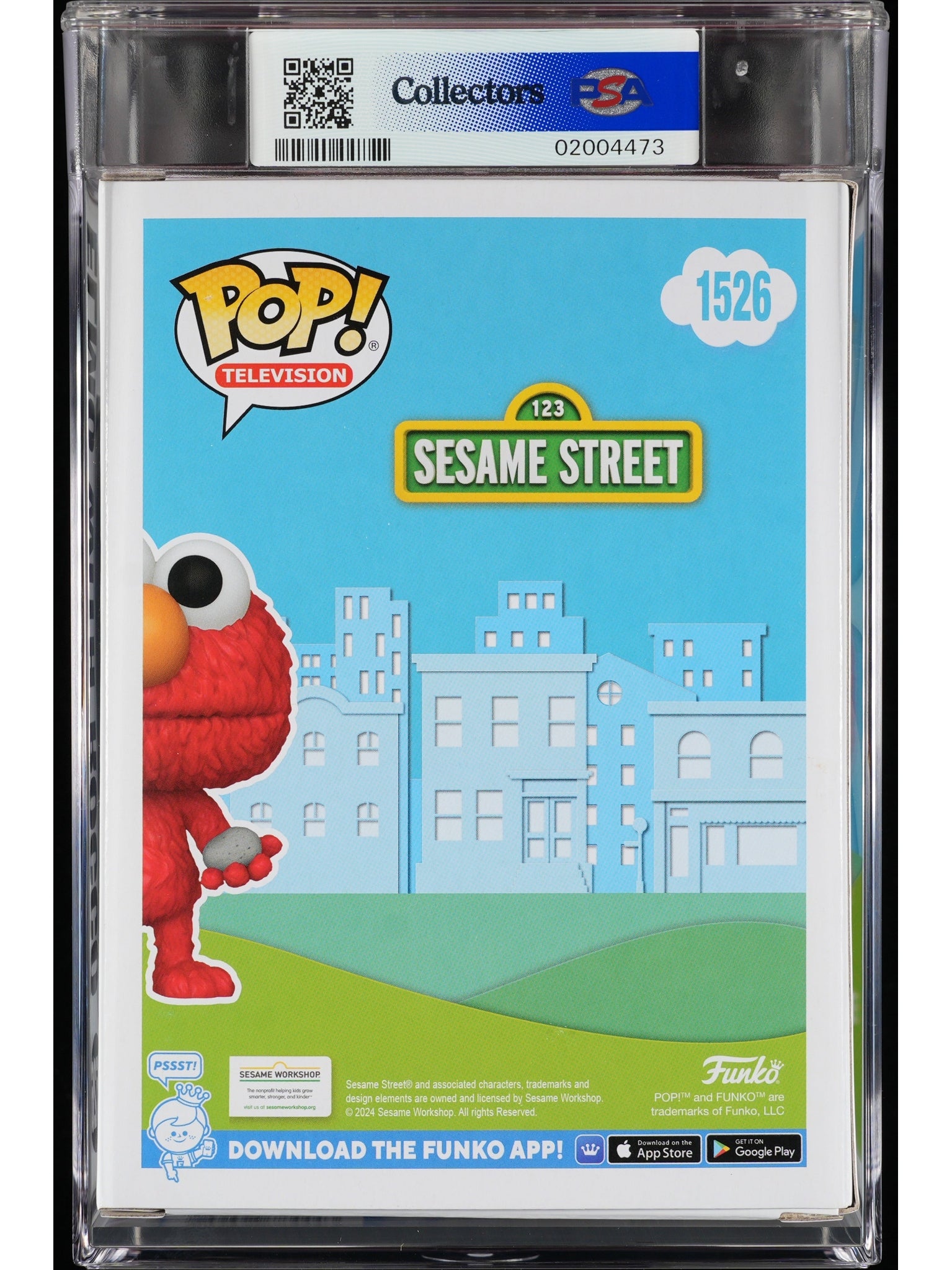 Funko Pop! Sesame Street: Elmo with Rocco PSA Graded Vinyl Figure #1526 Cert #02004473