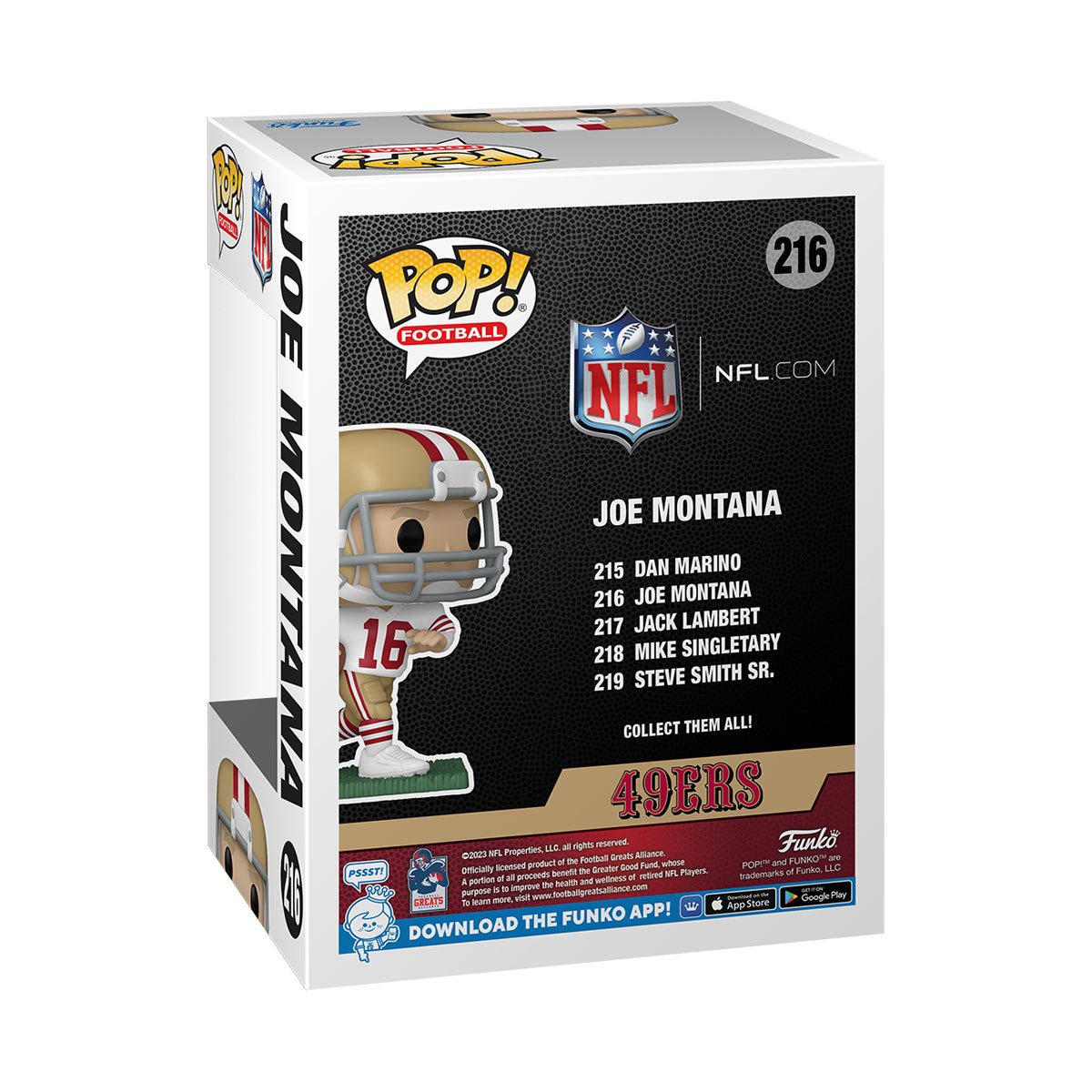 Funko Pop! NFL Legends San Francisco 49ers: Joe Montana Vinyl Figure #216