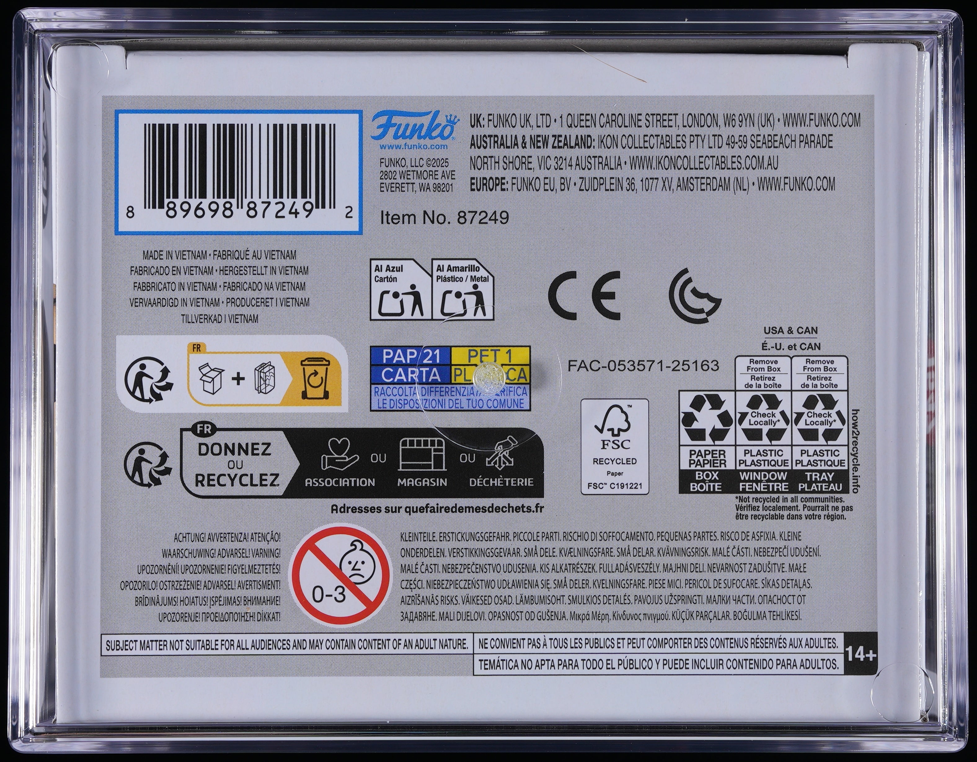 Funko Pop! PSA Graded Daredevil Born Again: Daredevil PSA Graded 10 GEM MINT Vinyl Figure #1547 Cert #02209940