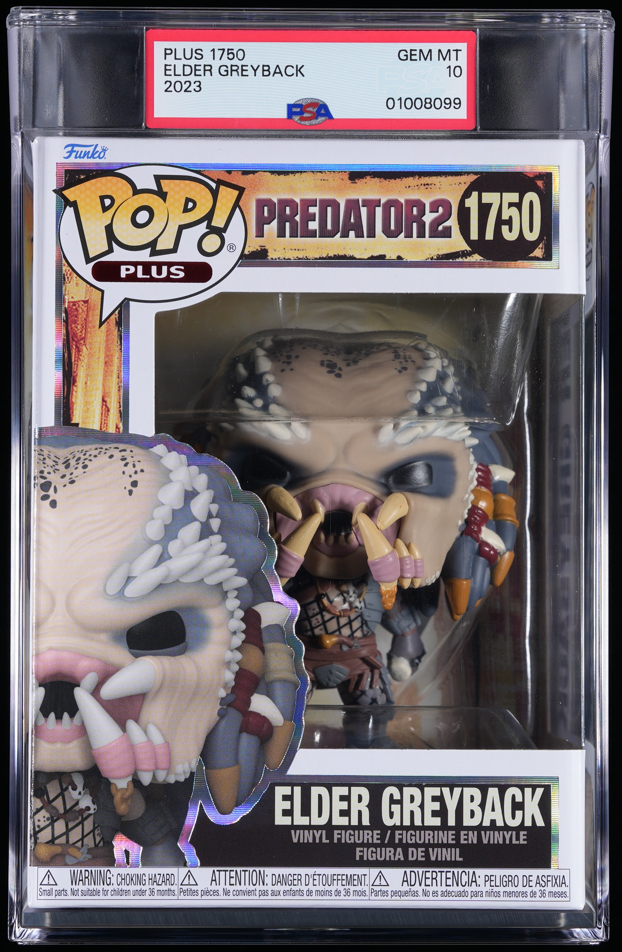 Funko Pop! PSA Graded Predator 2: Elder Greyback PSA Graded 10 GEM MINT Vinyl Figure #1750 Cert #01008099