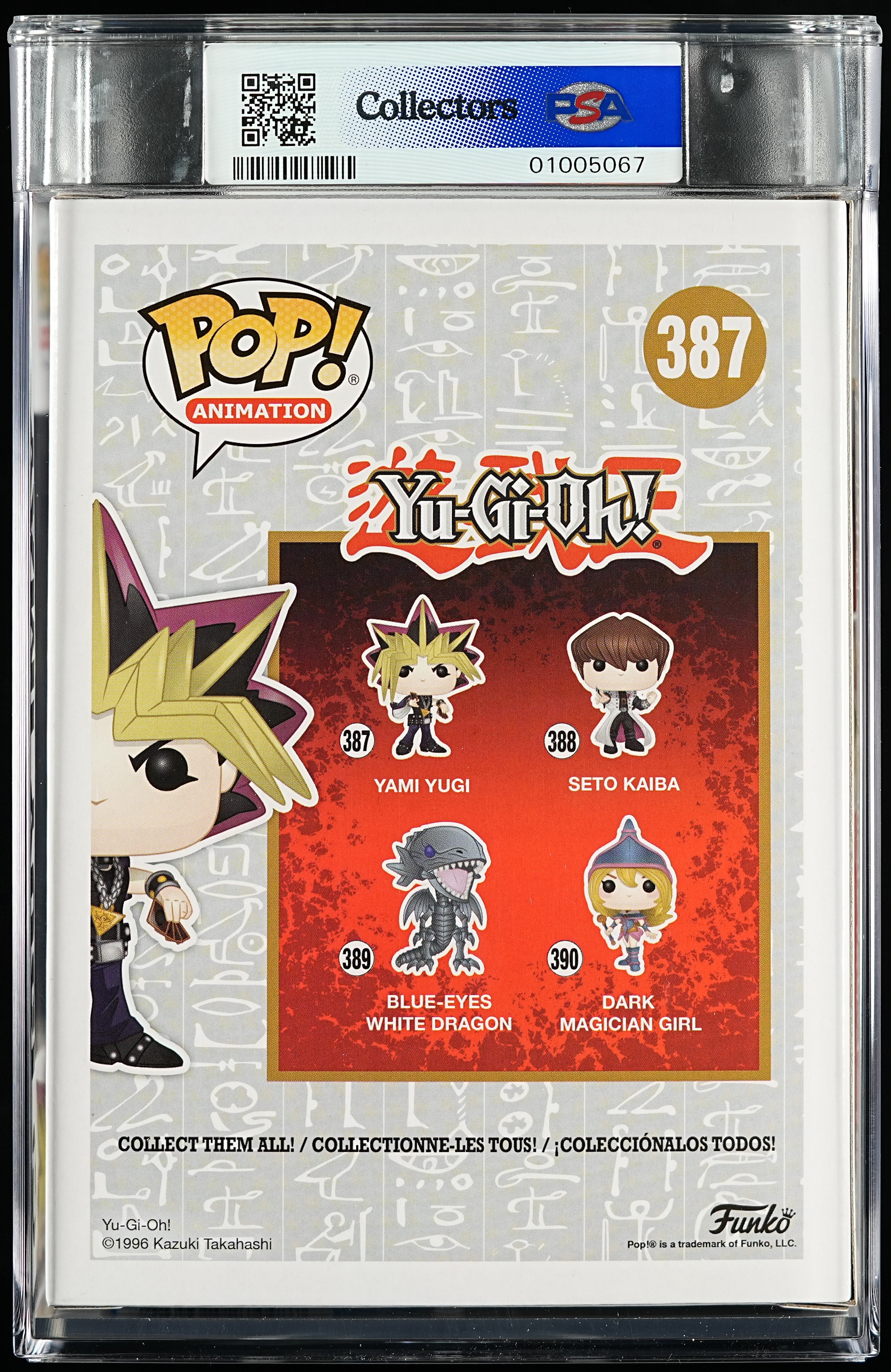 Funko Pop! Yu-Gi-Oh: Yami Yugi PSA Graded Vinyl Figure #387 Cert #01005067
